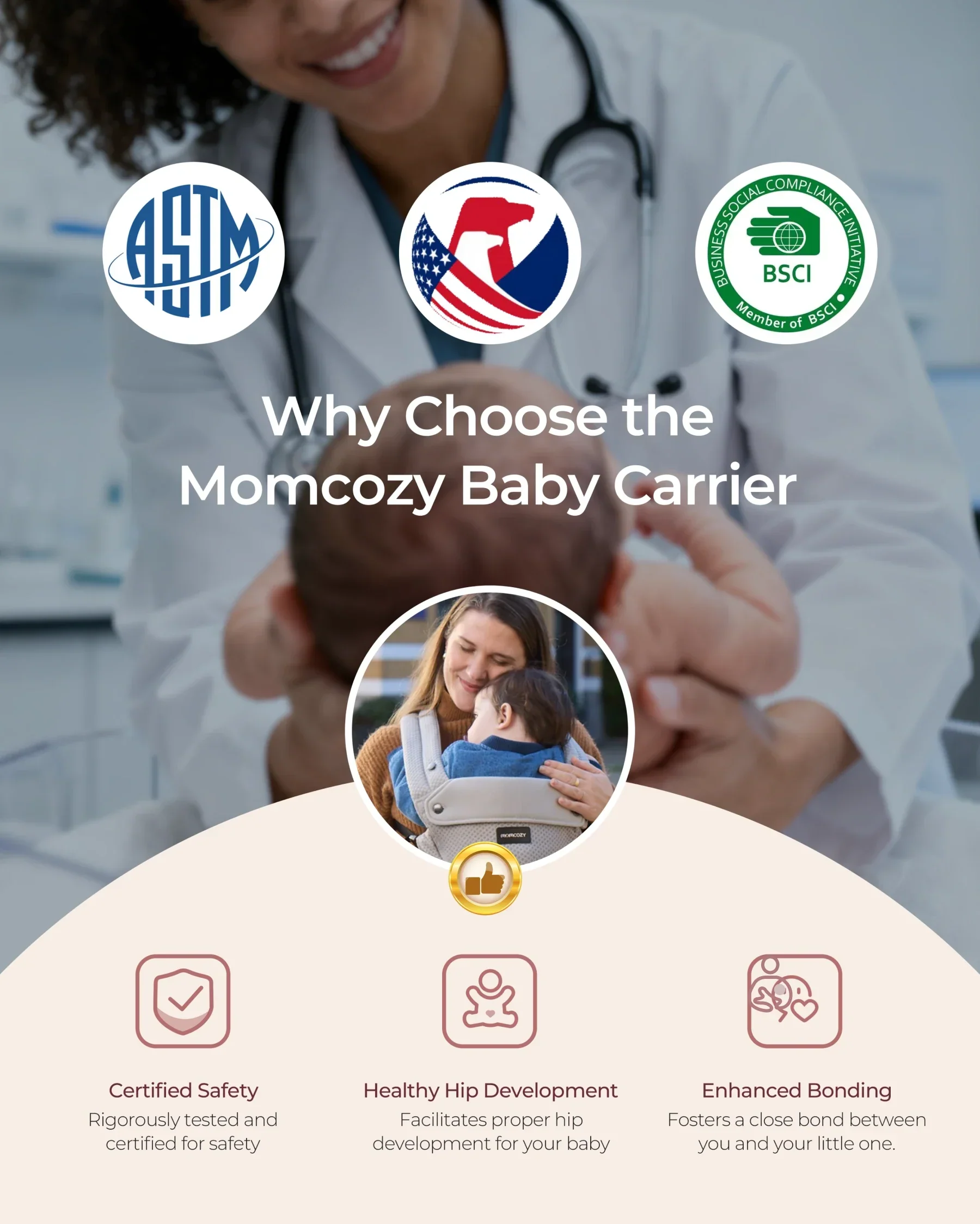 Porte-bébé Momcozy Move2Fit Hip - Image 21