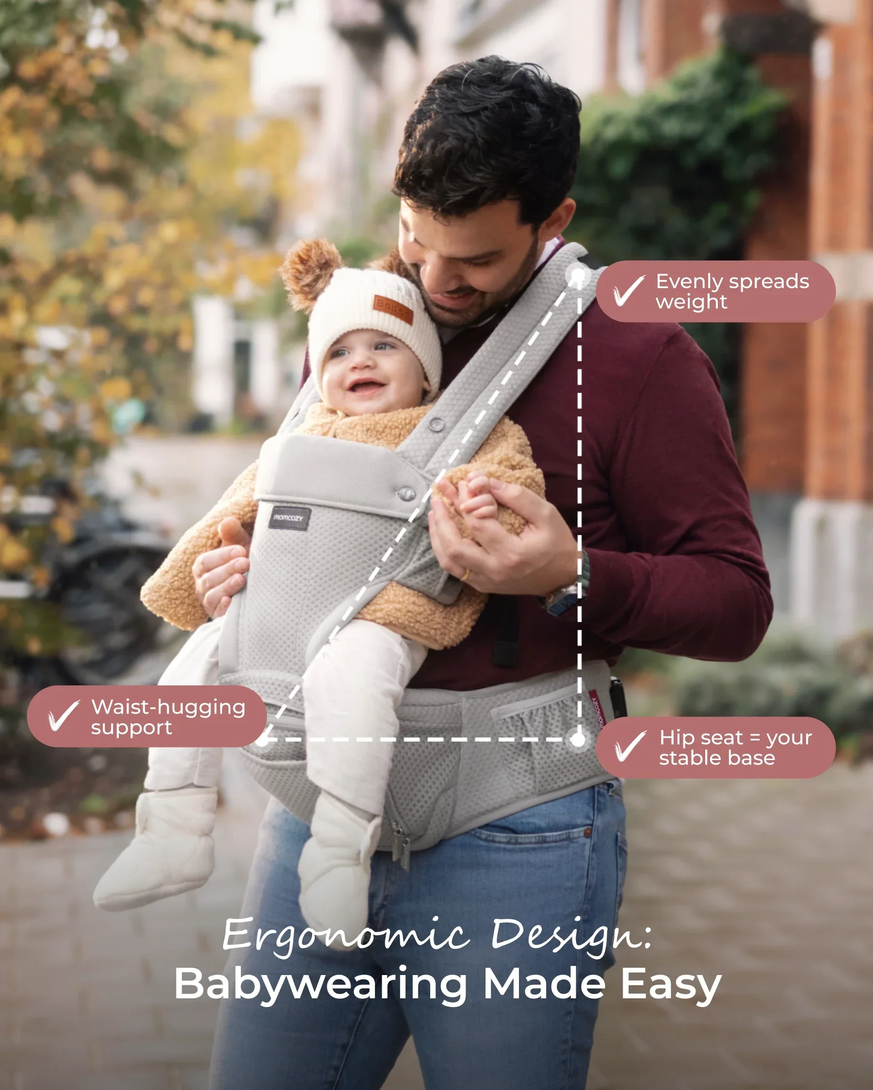Porte-bébé Momcozy Move2Fit Hip - Image 22