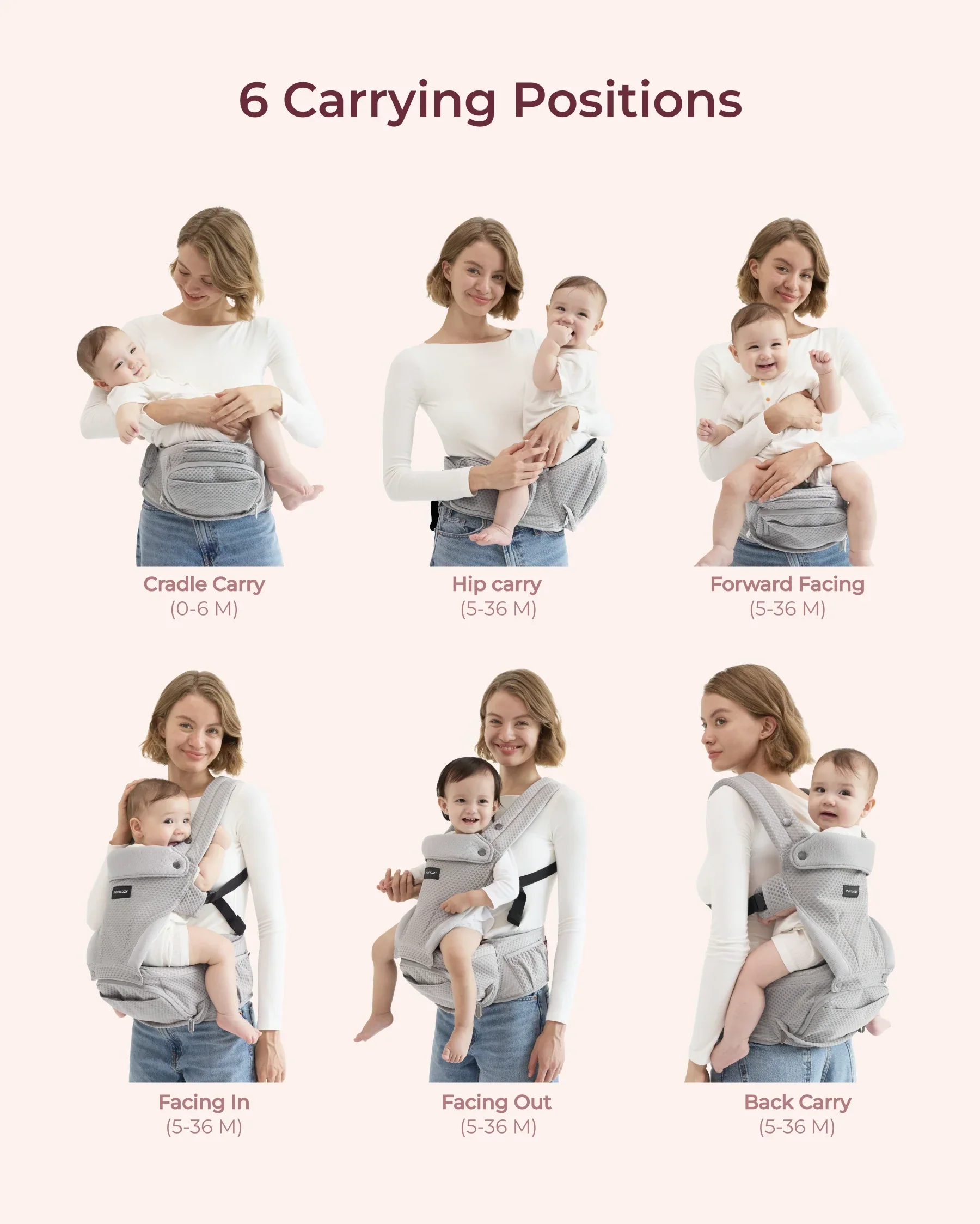 Porte-bébé Momcozy Move2Fit Hip - Image 24