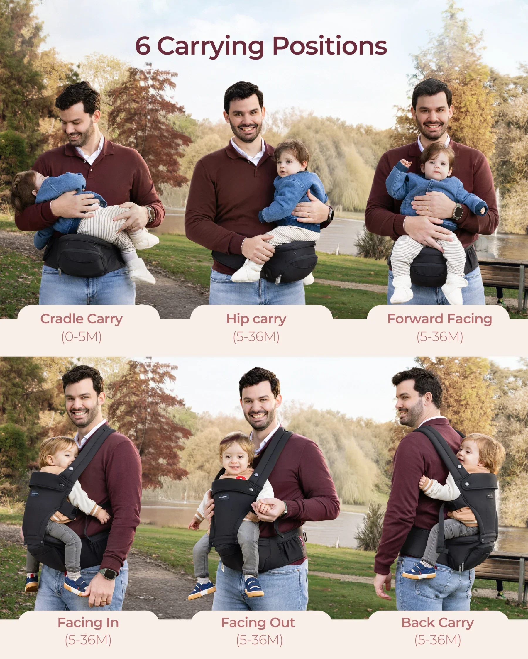 Porte-bébé Momcozy Move2Fit Hip - Image 5