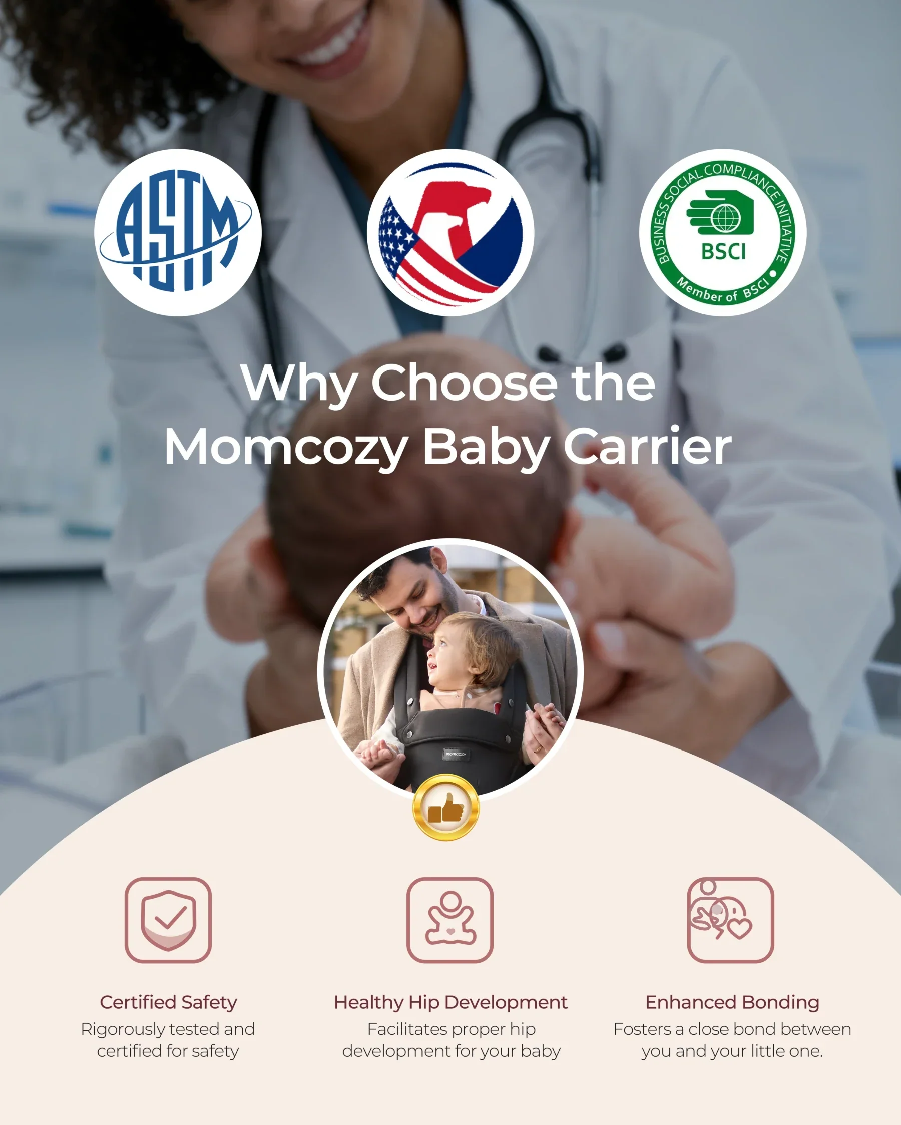 Porte-bébé Momcozy Move2Fit Hip - Image 9