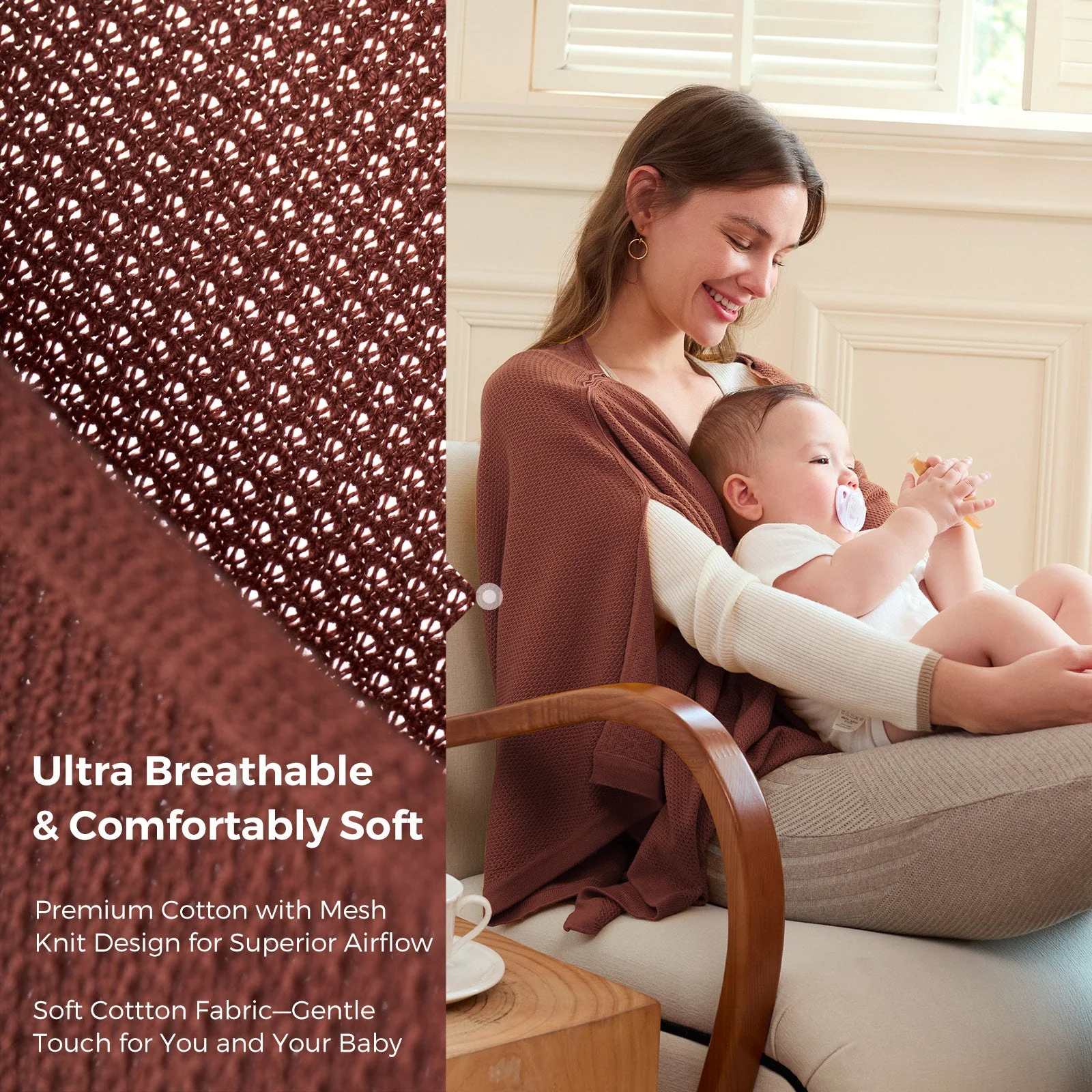 Couverture d'allaitement Momcozy - Poncho d'intimité doux, respirant et à usages multiples - Image 13