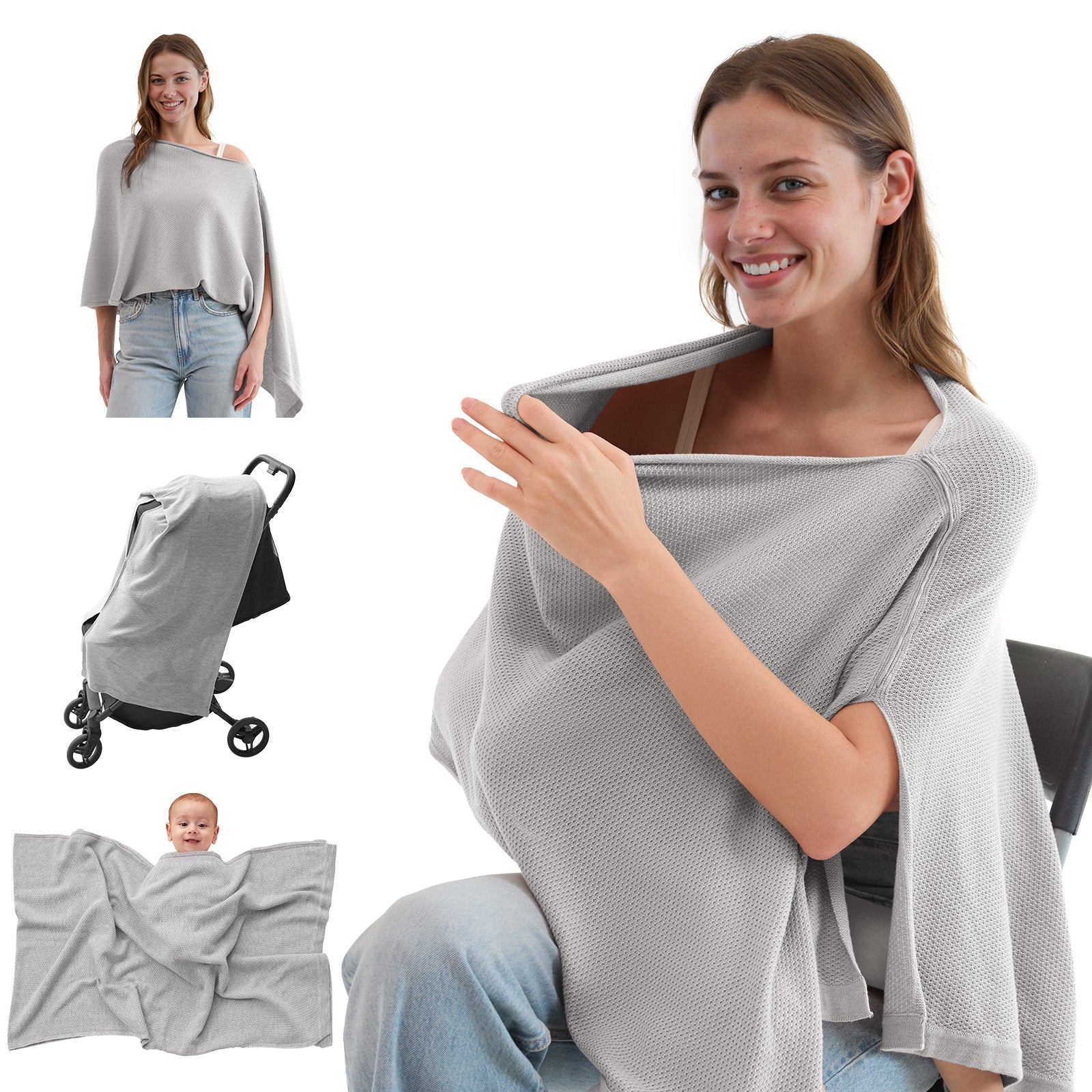 Couverture d'allaitement Momcozy - Poncho d'intimité doux, respirant et à usages multiples - Image 17