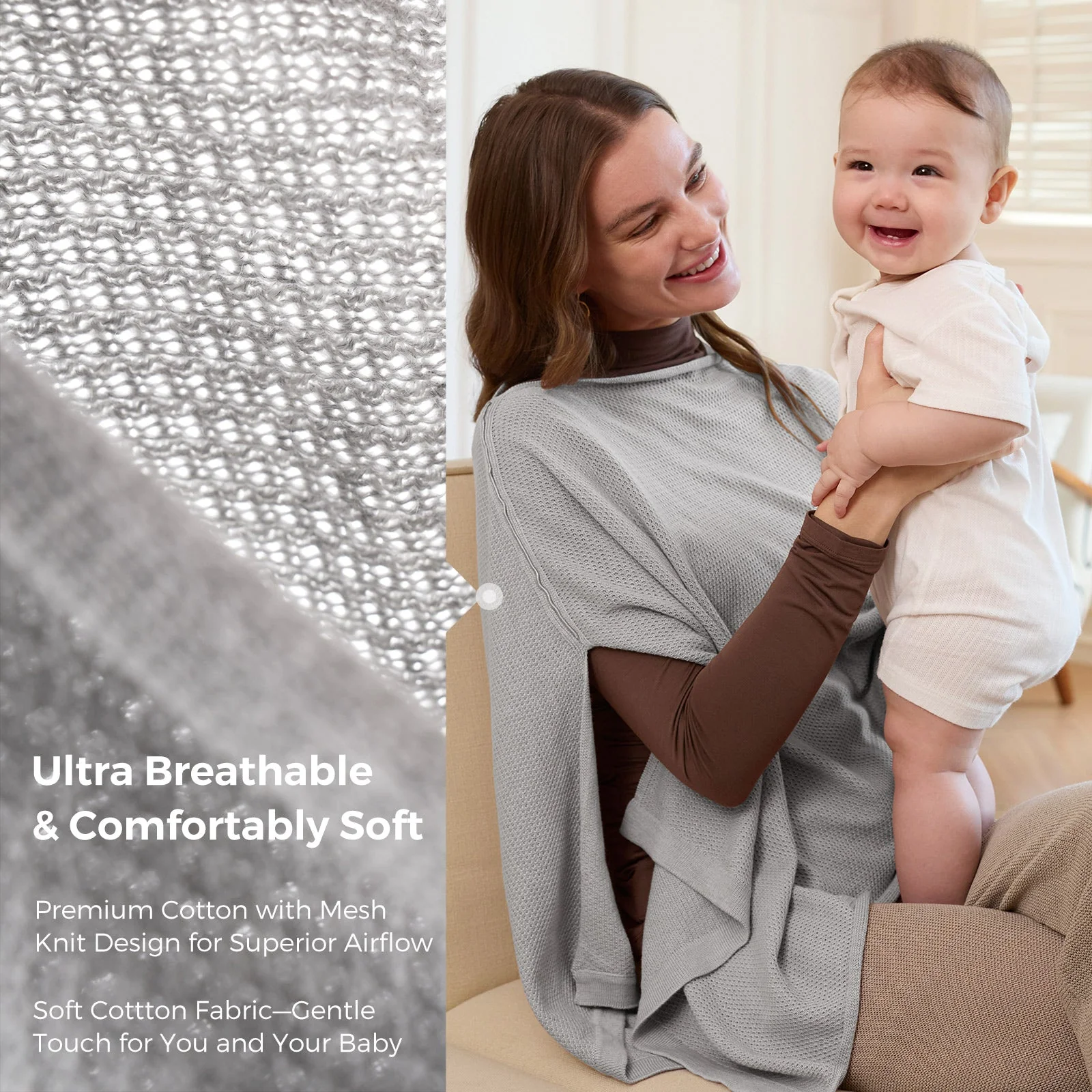 Couverture d'allaitement Momcozy - Poncho d'intimité doux, respirant et à usages multiples - Image 23