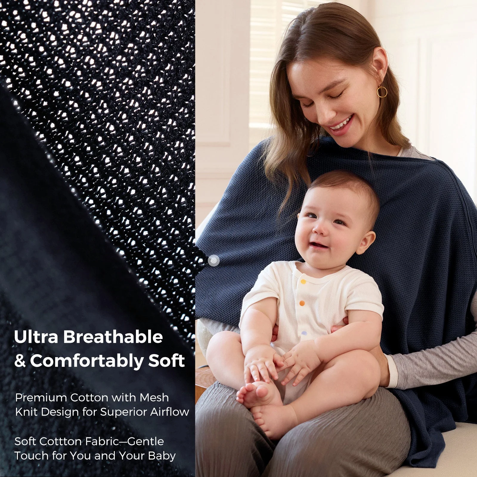 Couverture d'allaitement Momcozy - Poncho d'intimité doux, respirant et à usages multiples - Image 26