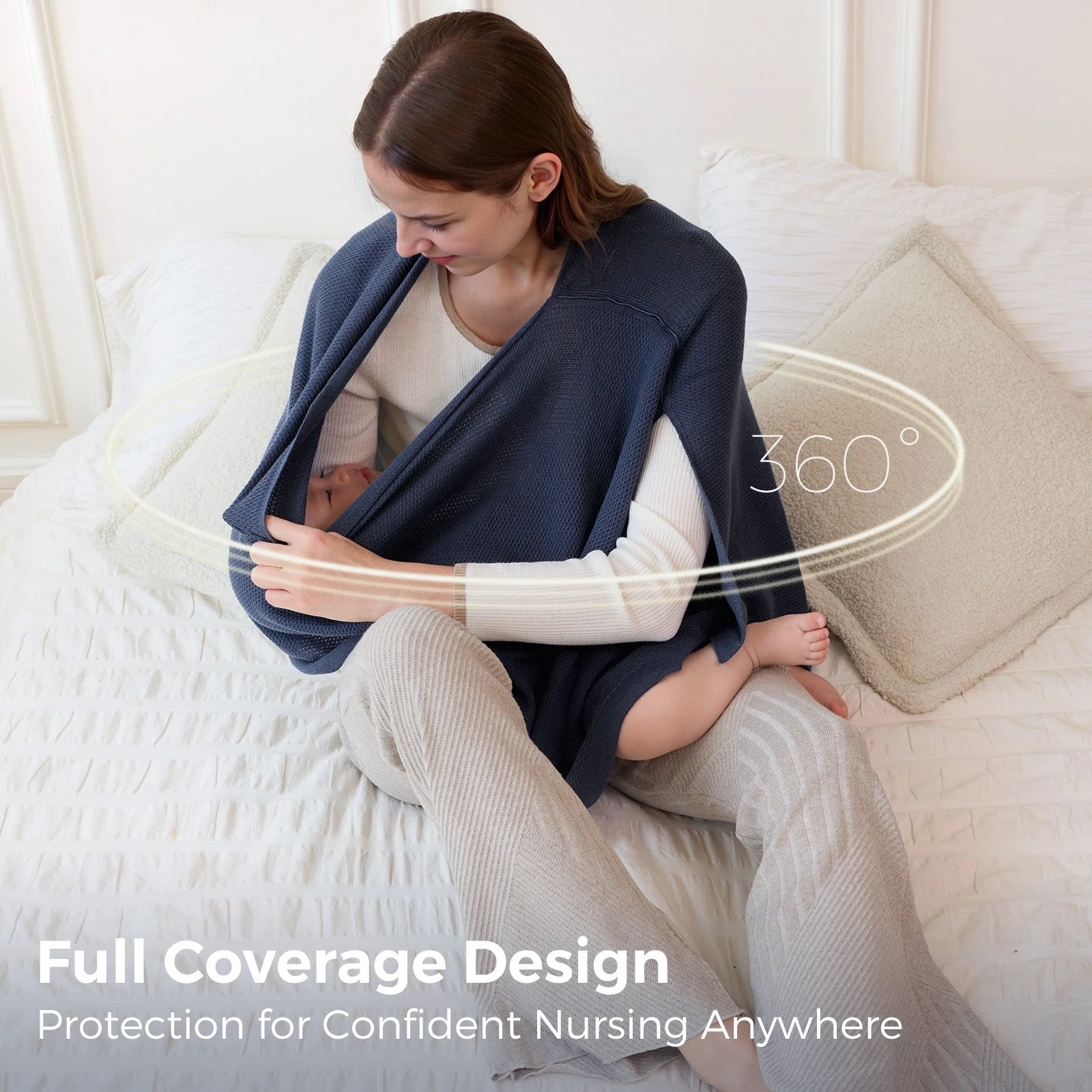 Couverture d'allaitement Momcozy - Poncho d'intimité doux, respirant et à usages multiples - Image 29