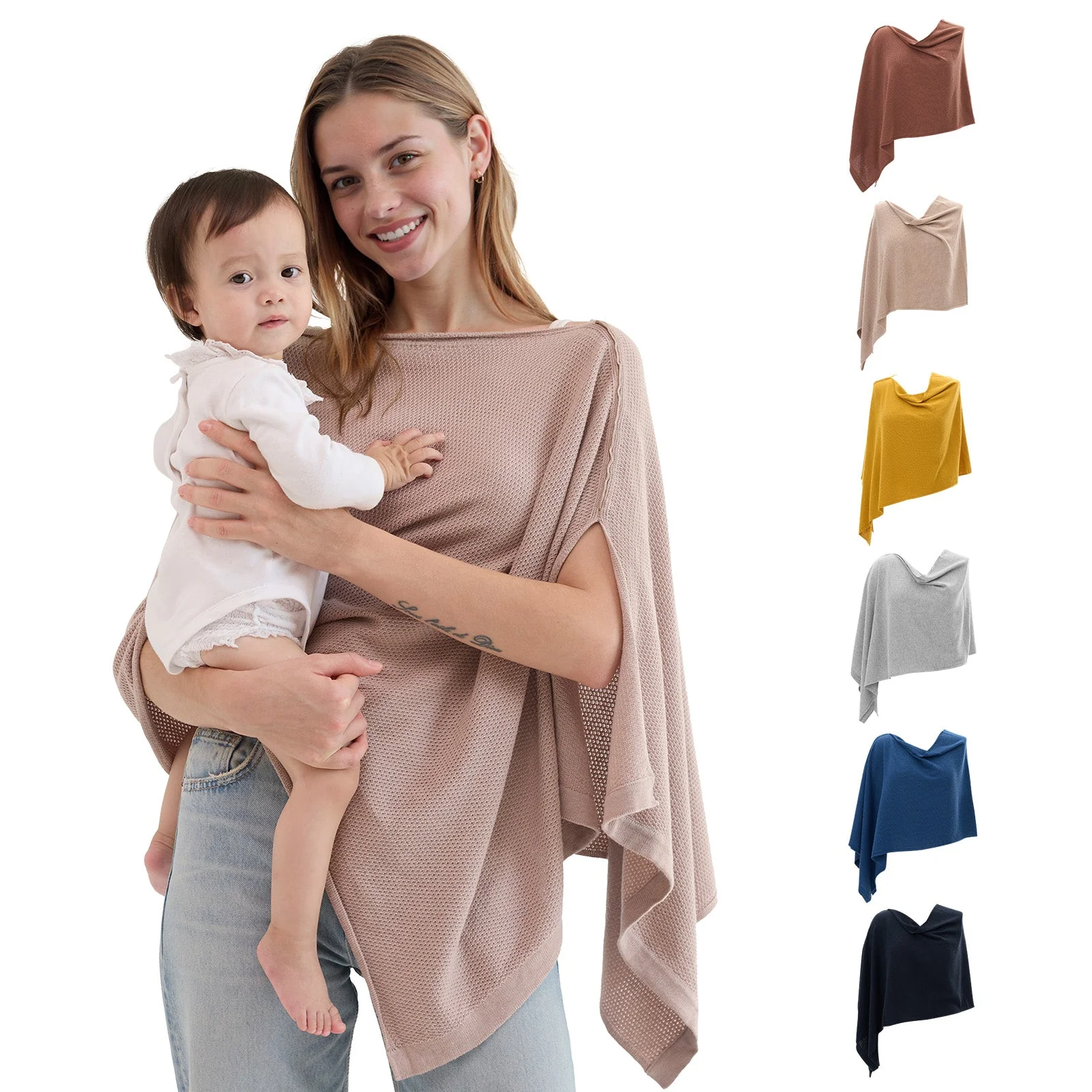 Couverture d'allaitement Momcozy - Poncho d'intimité doux, respirant et à usages multiples - Image 37