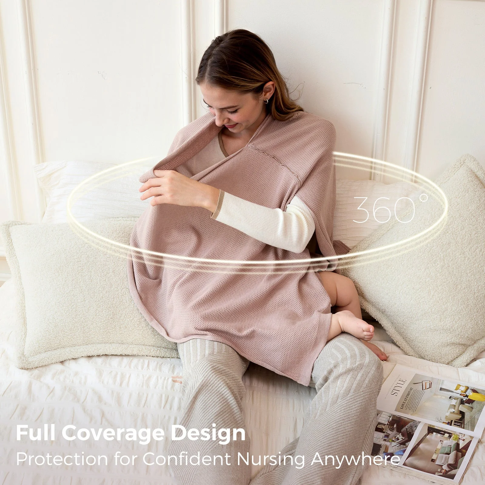 Couverture d'allaitement Momcozy - Poncho d'intimité doux, respirant et à usages multiples - Image 41