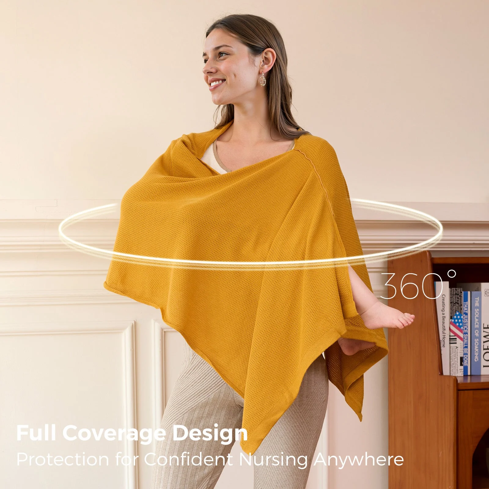 Couverture d'allaitement Momcozy - Poncho d'intimité doux, respirant et à usages multiples - Image 5