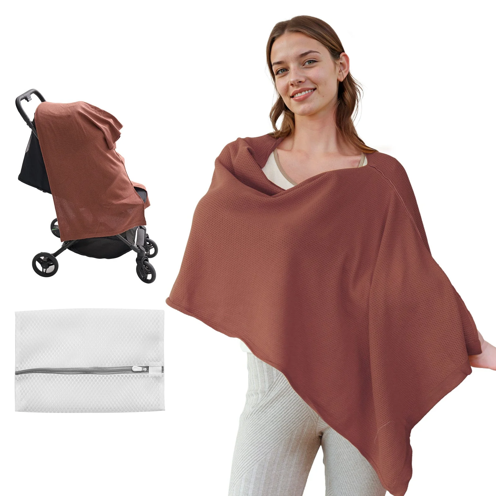 Couverture d'allaitement Momcozy - Poncho d'intimité doux, respirant et à usages multiples - Image 7