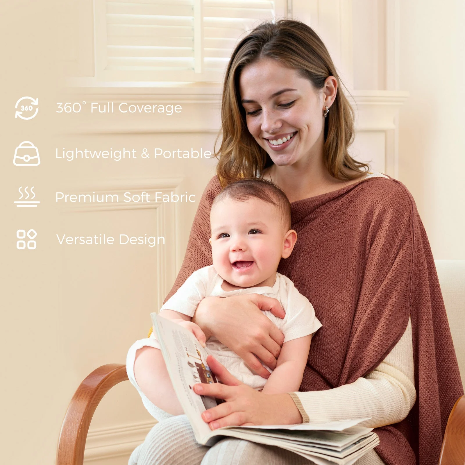 Couverture d'allaitement Momcozy - Poncho d'intimité doux, respirant et à usages multiples - Image 8