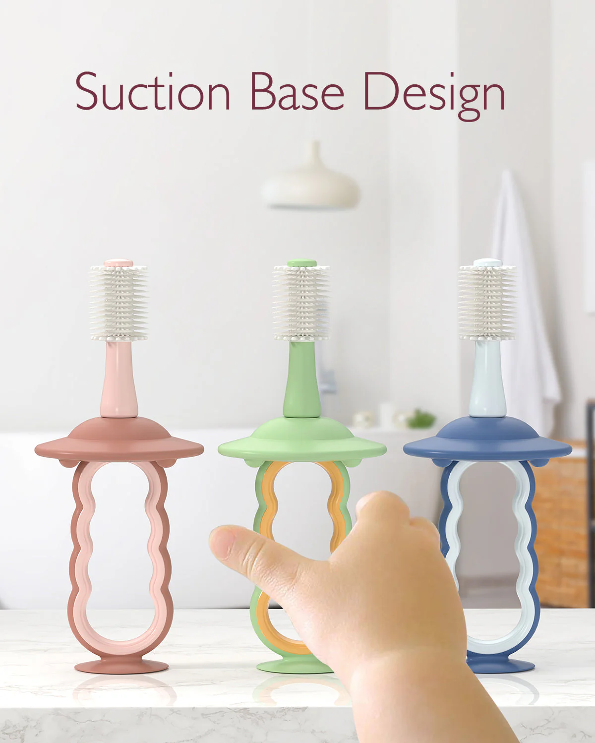 Momcozy Oral Care Series: Baby Finger à dents Brosse, Baby Wipes Brosse, Nettoyer pour bébé, brosse à dents pour bébé - Image 5