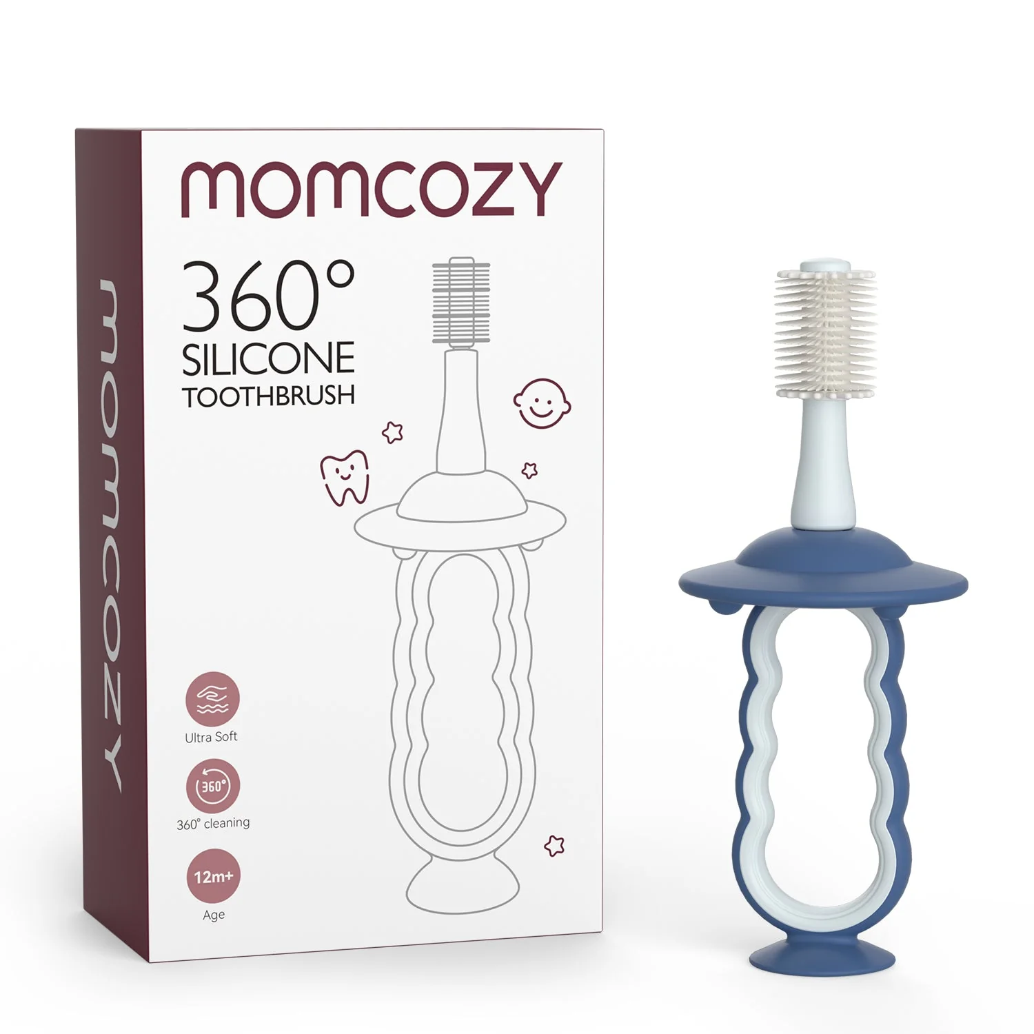 Momcozy Oral Care Series: Baby Finger à dents Brosse, Baby Wipes Brosse, Nettoyer pour bébé, brosse à dents pour bébé - Image 6
