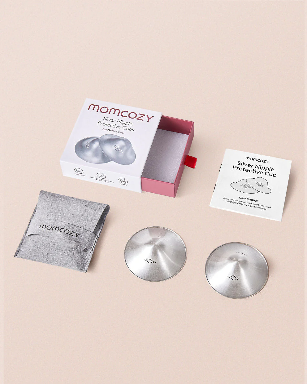 Tasses d'allaitement Momcozy Original en argent 999 - Image 7