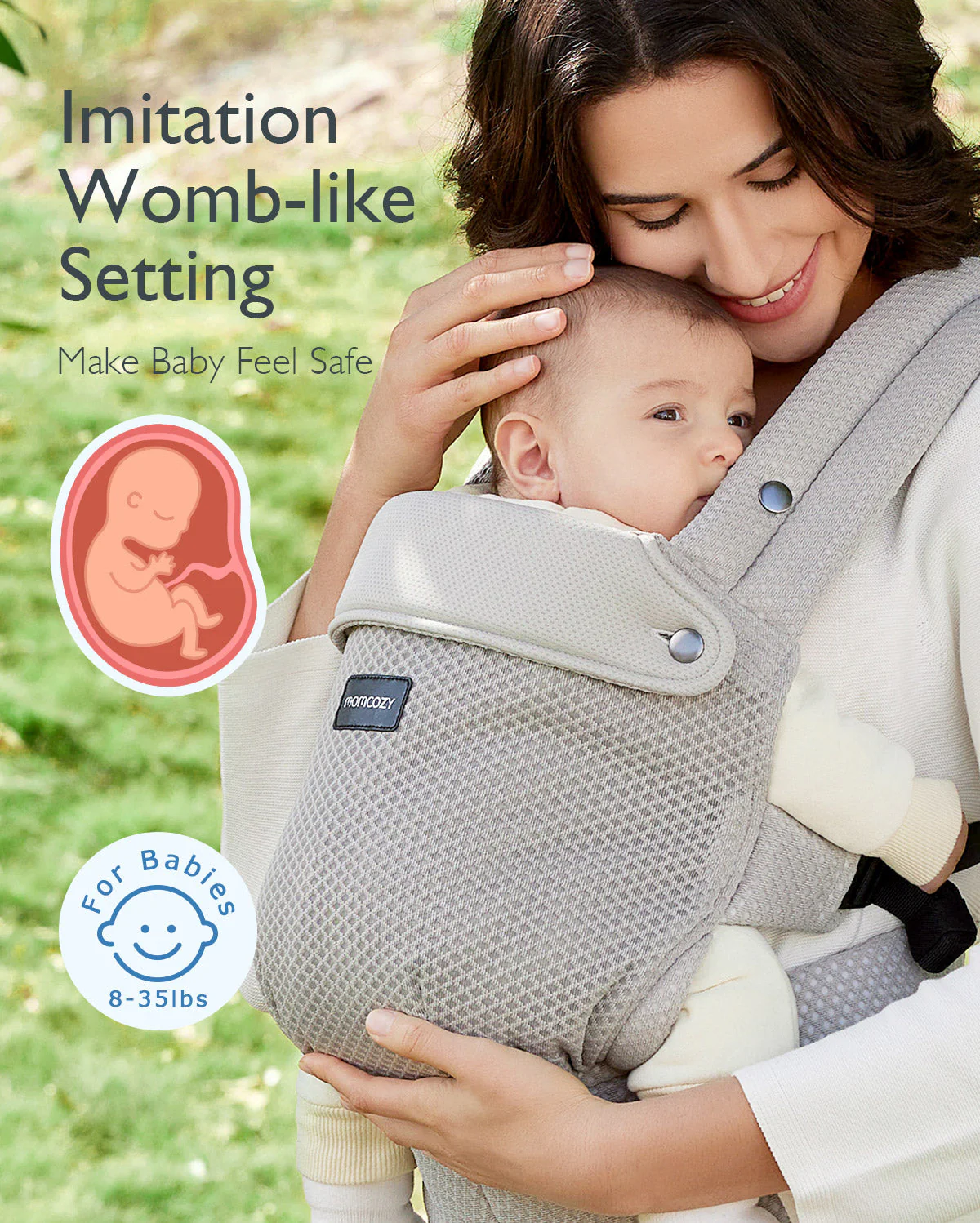 Porte-bébé Momcozy PureHug en maille aérée - Image 15