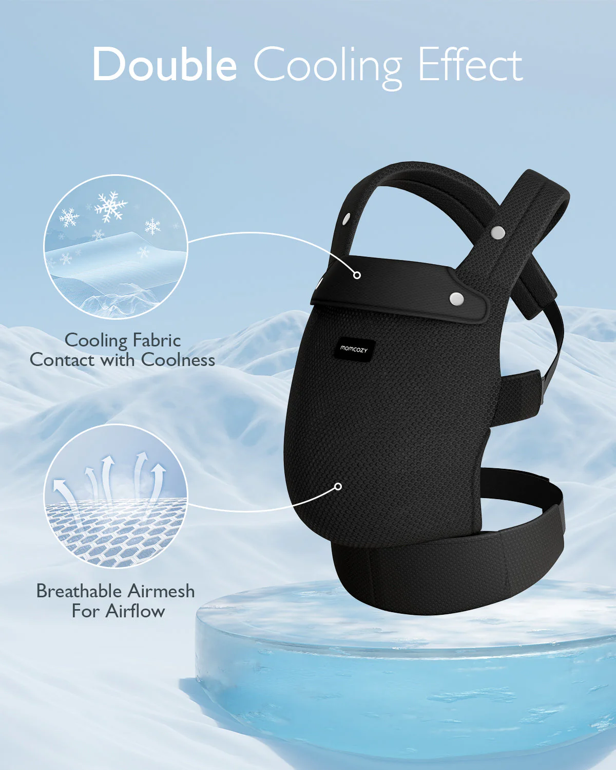 Porte-bébé Momcozy PureHug en maille aérée - Image 19