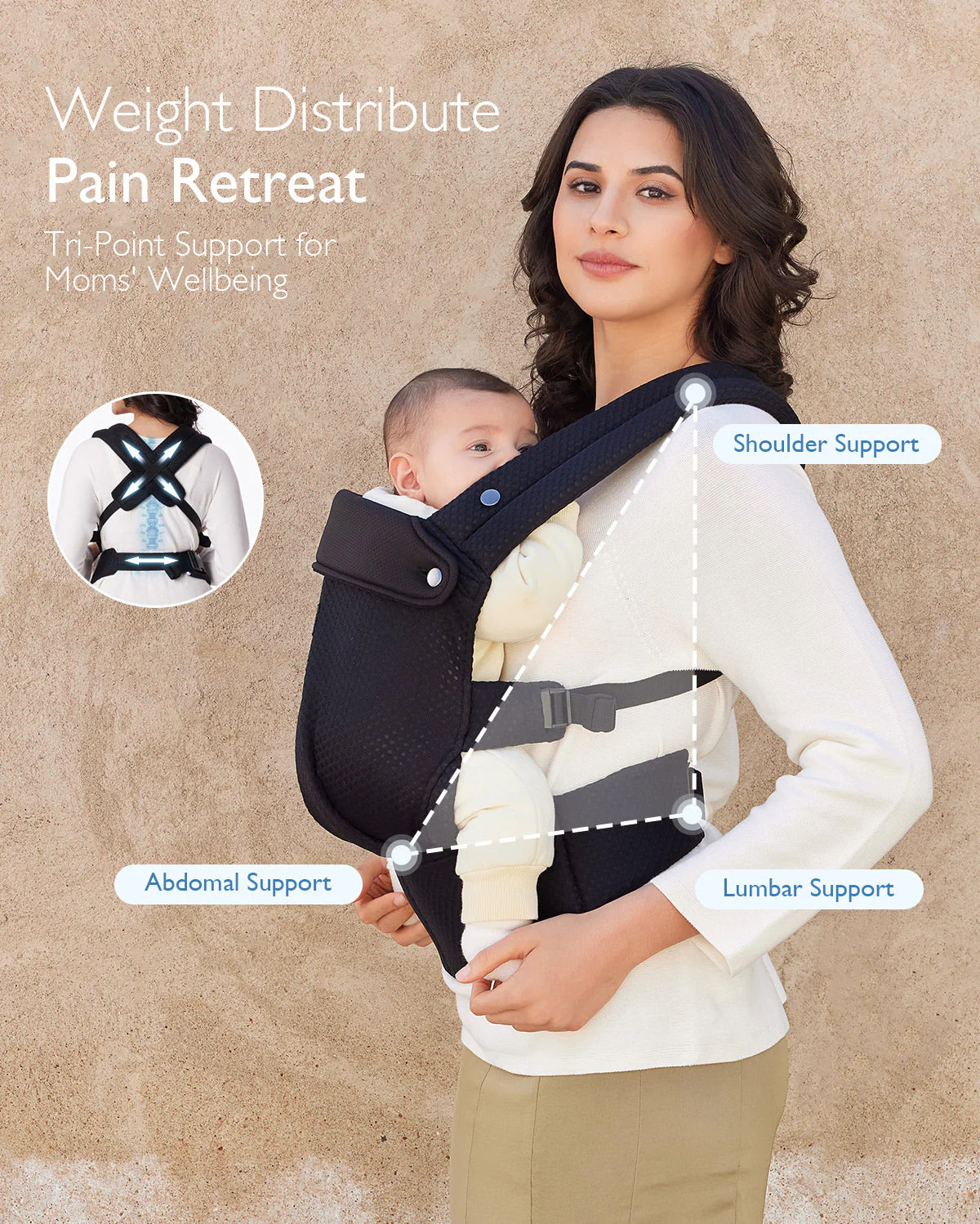 Porte-bébé Momcozy PureHug en maille aérée - Image 21