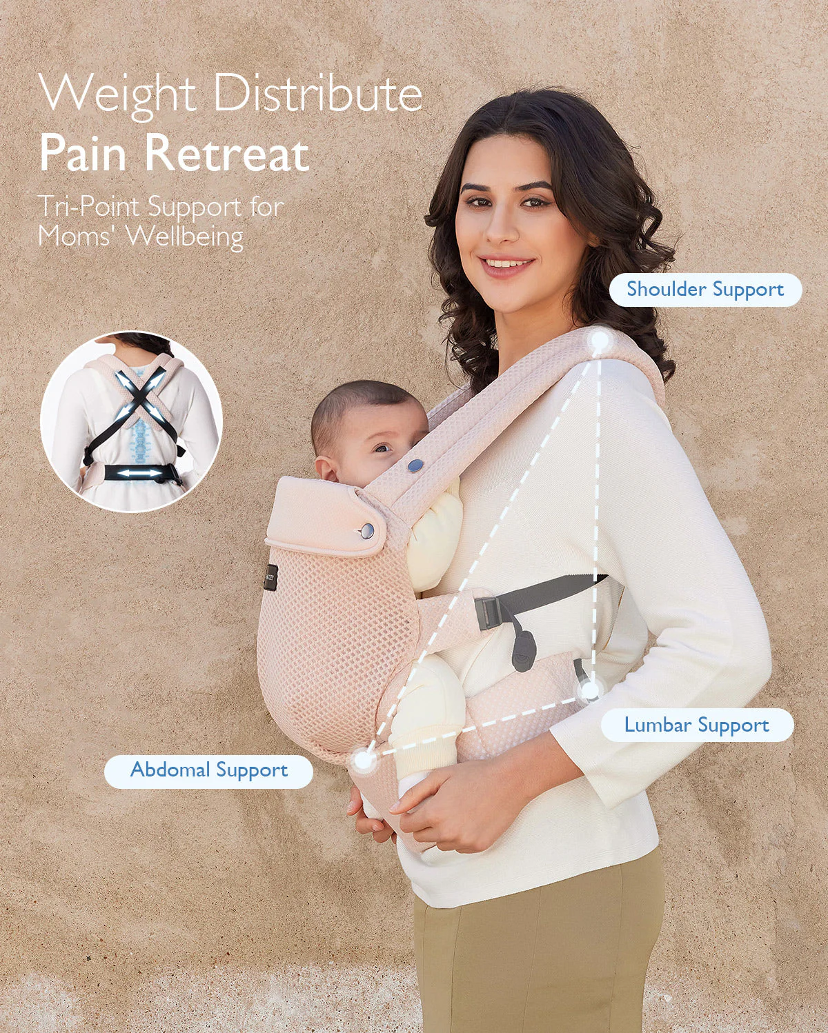 Porte-bébé Momcozy PureHug en maille aérée - Image 6