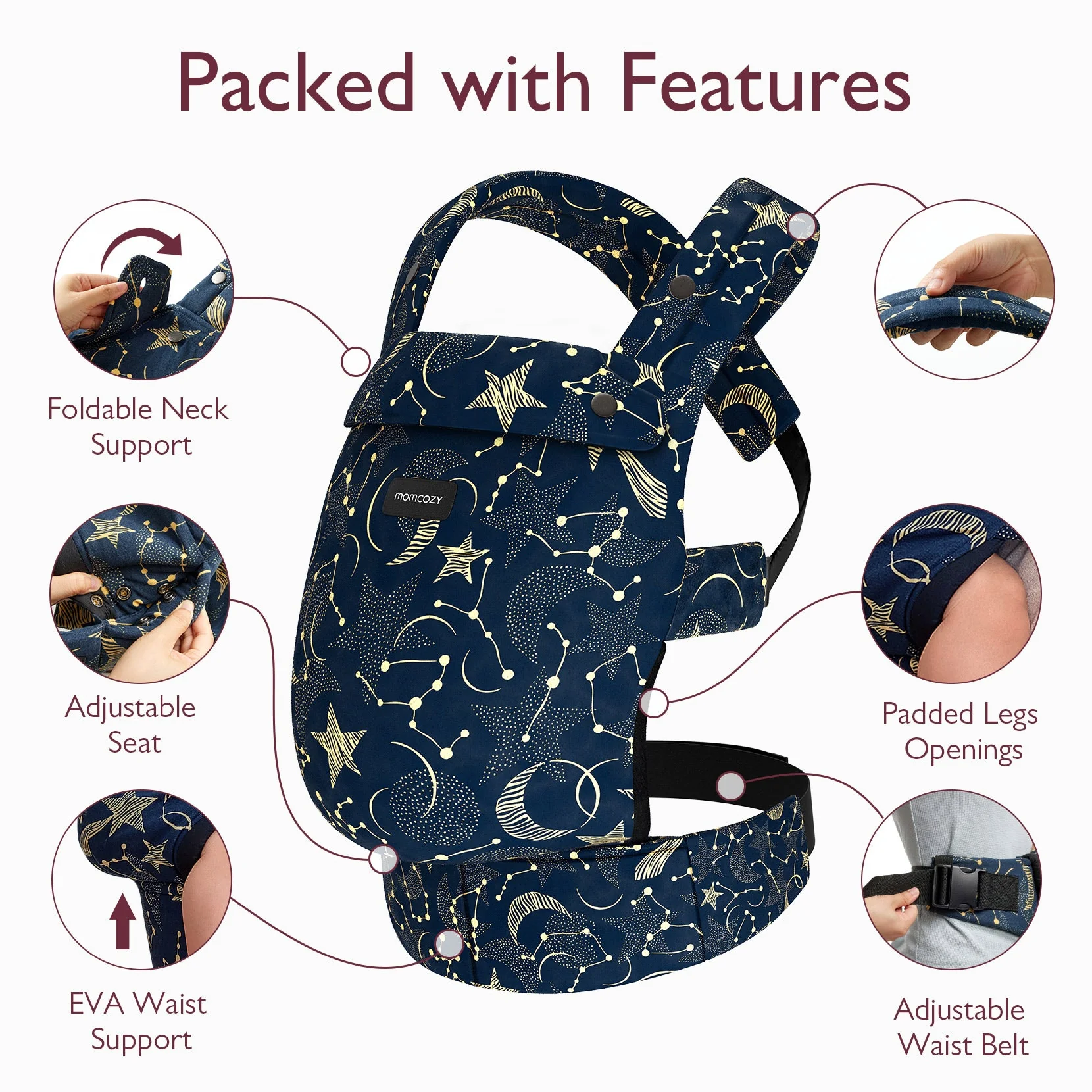 Porte-bébé Momcozy PureHug - Ergonomique, confortable & léger - Image 23