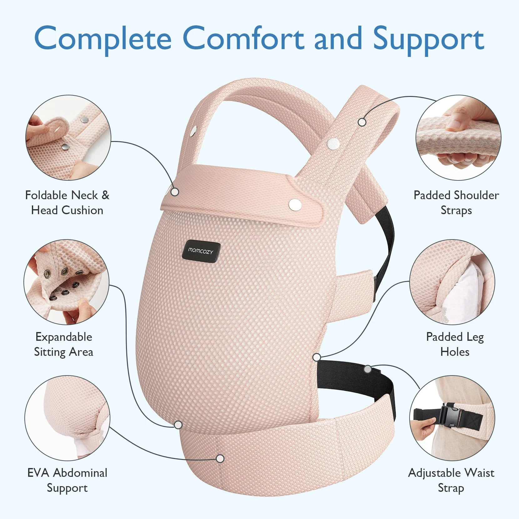 Porte-bébé Momcozy PureHug - Ergonomique, confortable & léger - Image 43
