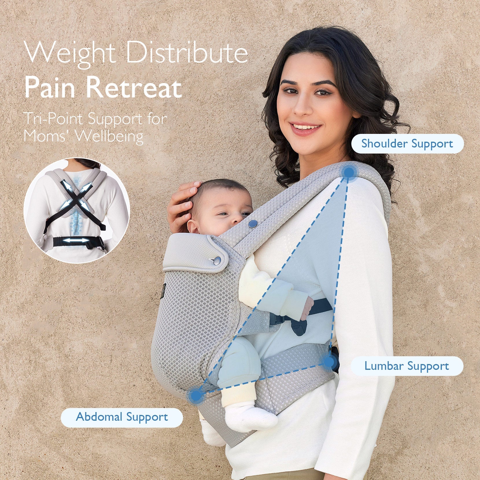 Porte-bébé Momcozy PureHug - Ergonomique, confortable & léger - Image 47