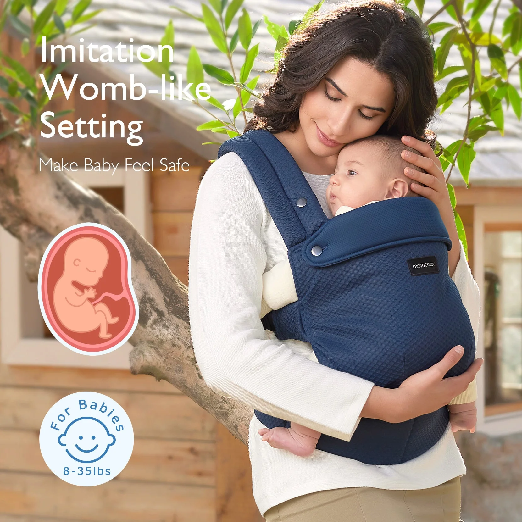 Porte-bébé Momcozy PureHug - Ergonomique, confortable & léger - Image 60