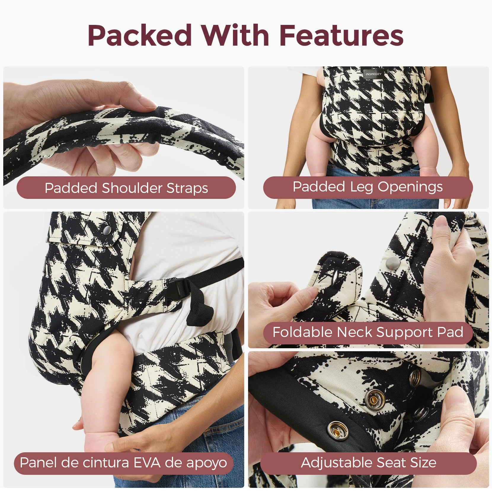Porte-bébé Momcozy PureHug - Ergonomique, confortable & léger - Image 68