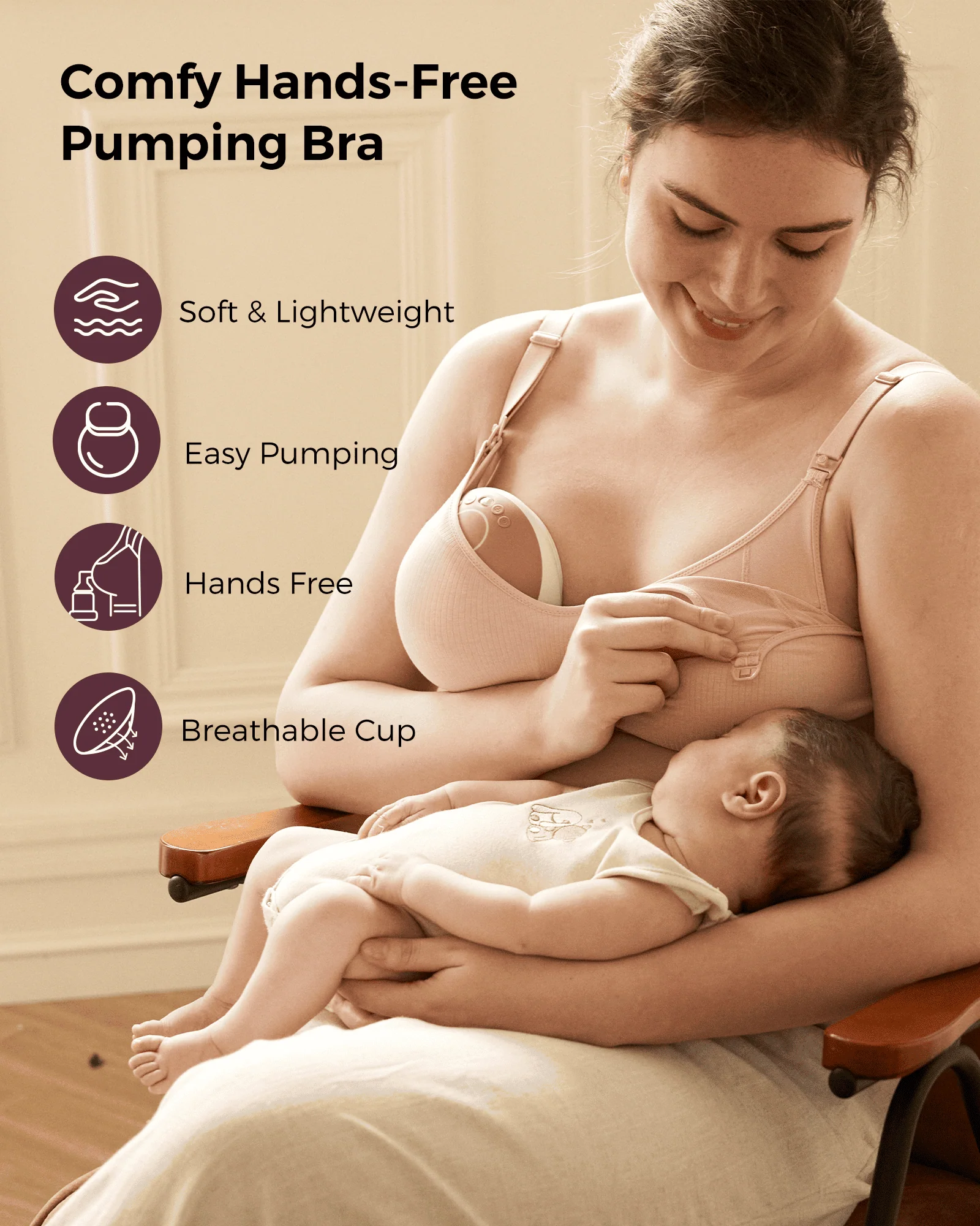 Soutien-gorge de tirage sans fil et sans coutures en tissu Tencel™ Momcozy - Image 21