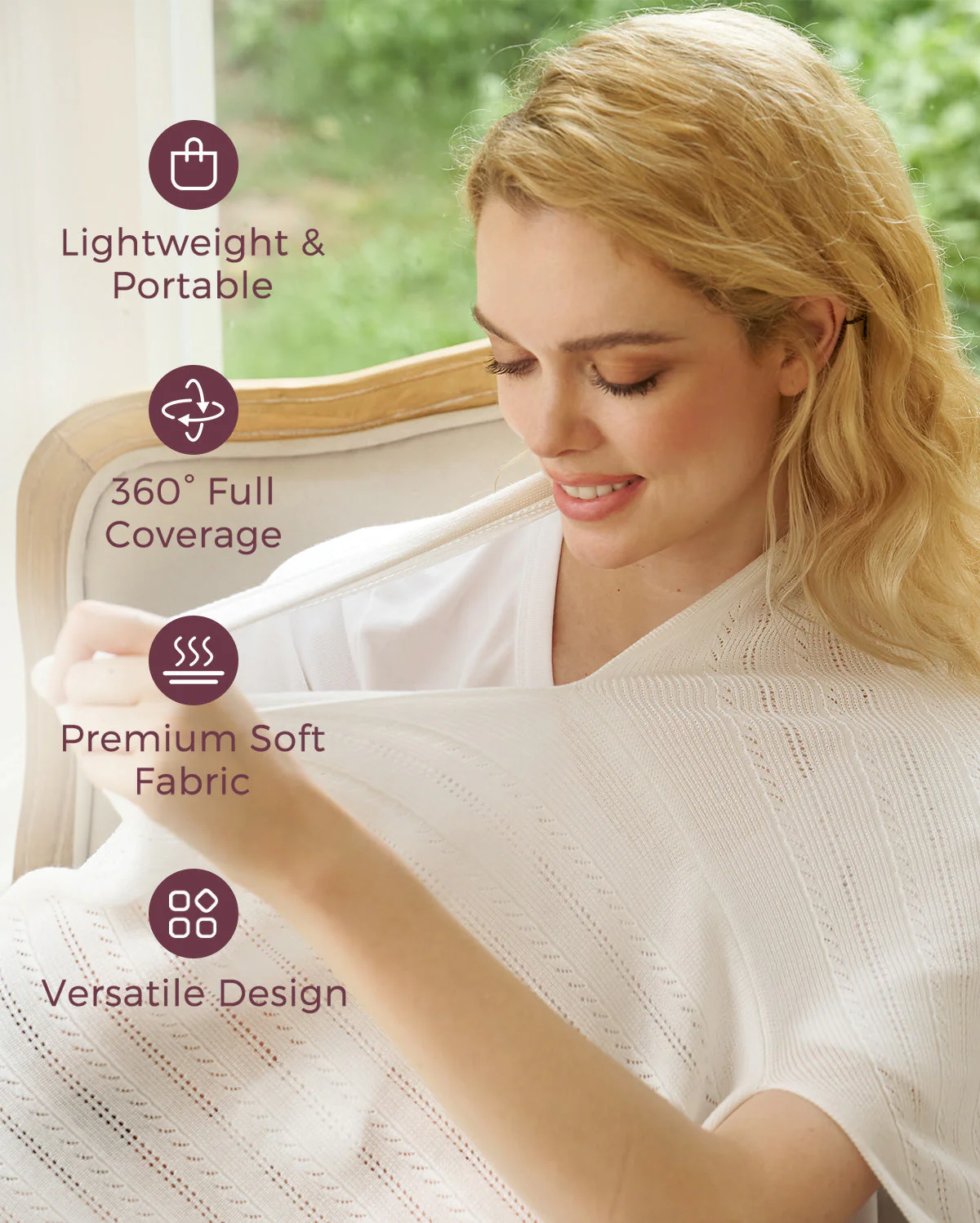 Couverture d’allaitement ultra-légère en tissu Tencel™ Lyocell - Image 4