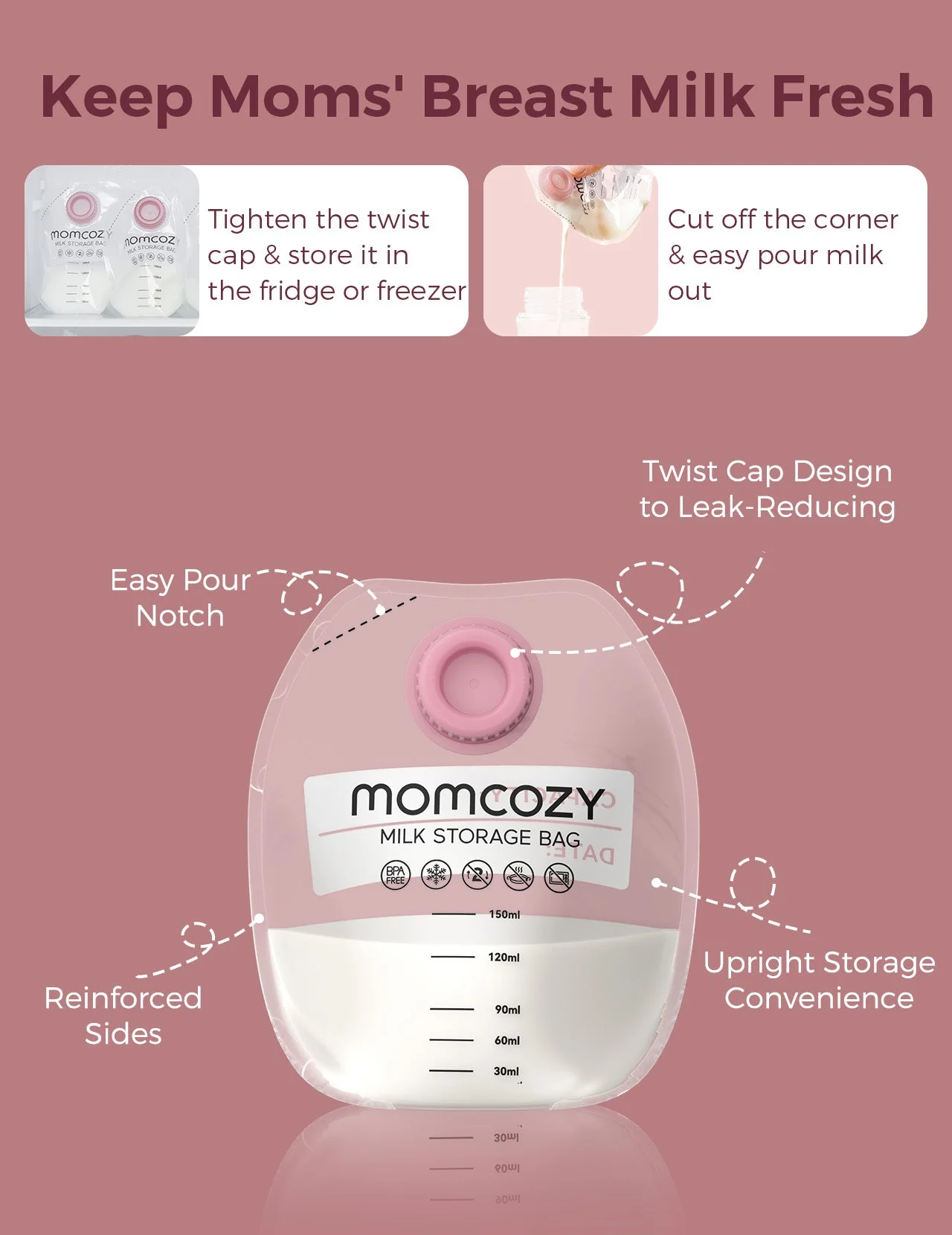 Momcozy Wearable Milk Collection Cups - pour Momcozy V1/V2 et la plupart des tire-laits électriques - Image 5