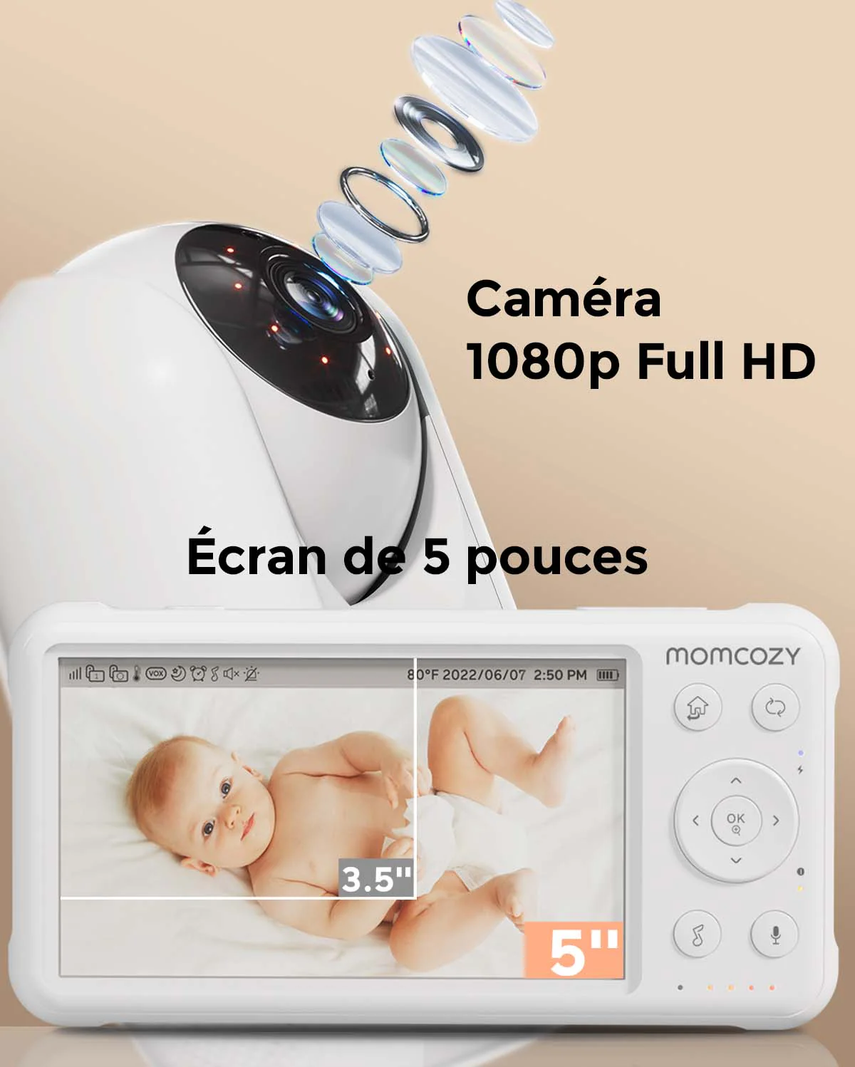 Babyphone vidéo 1080P haute performance BM01 - Image 24
