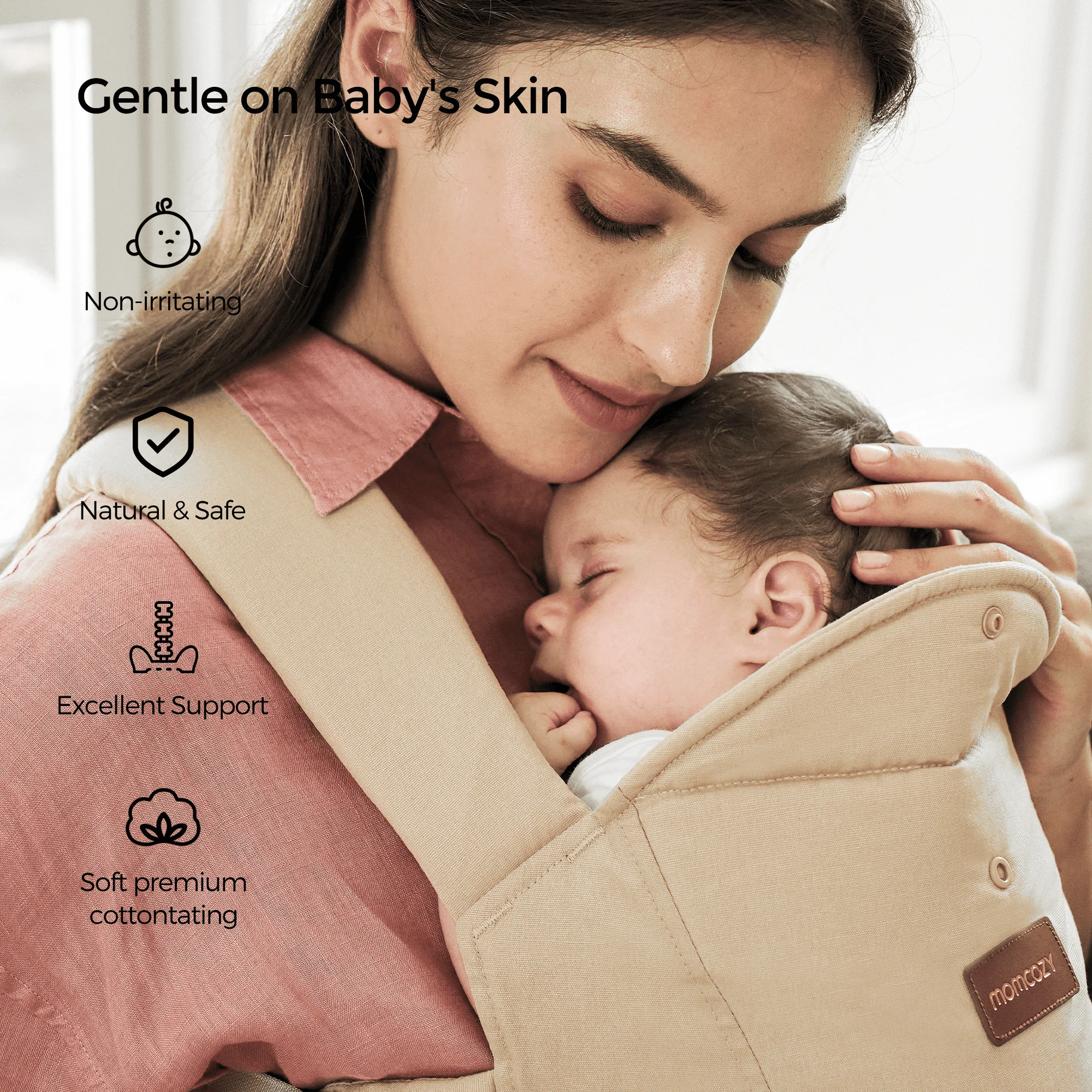 Porte-bébé nouveau-né Momcozy WeeSnug (0–3 mois) - Image 11