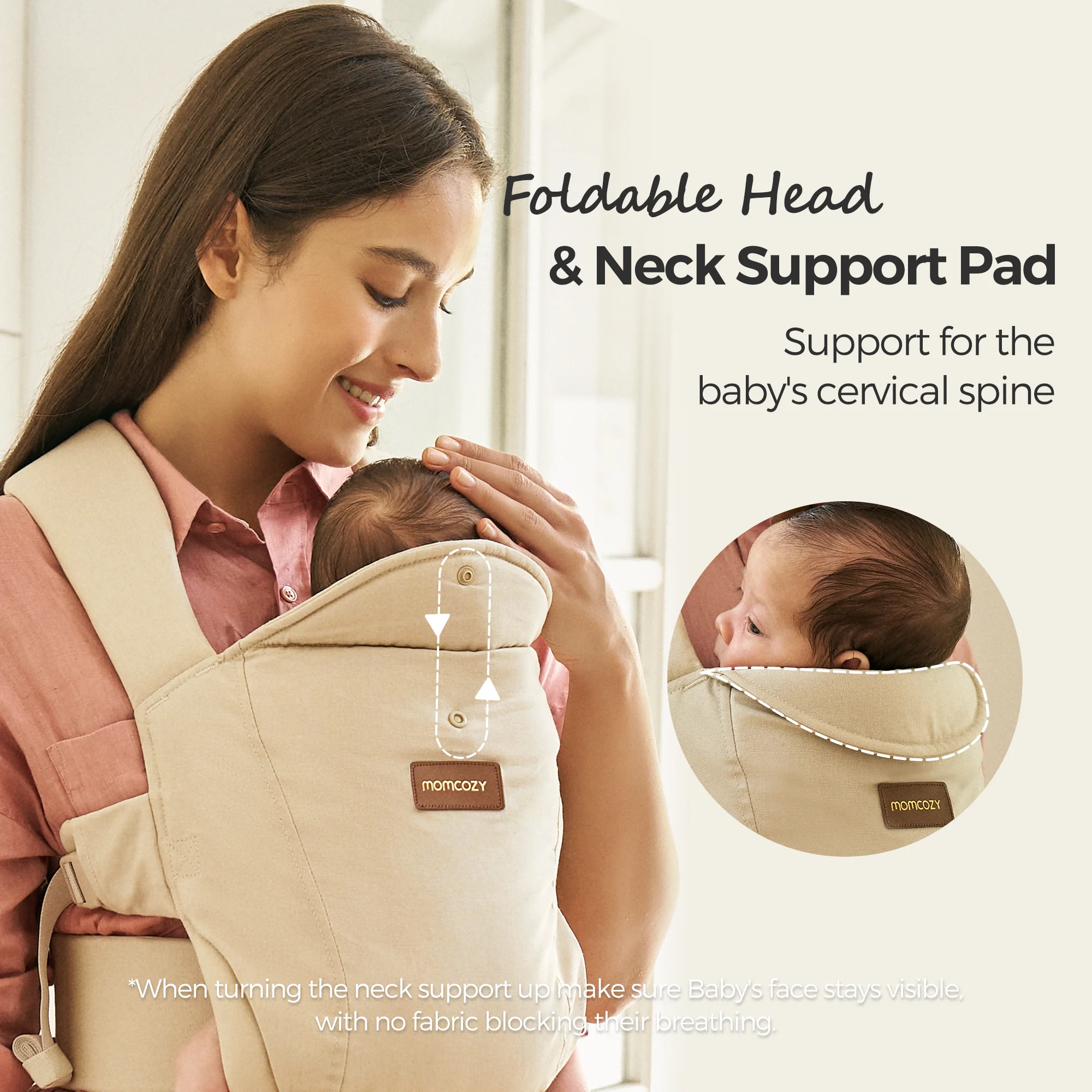 Porte-bébé nouveau-né Momcozy WeeSnug (0–3 mois) - Image 13