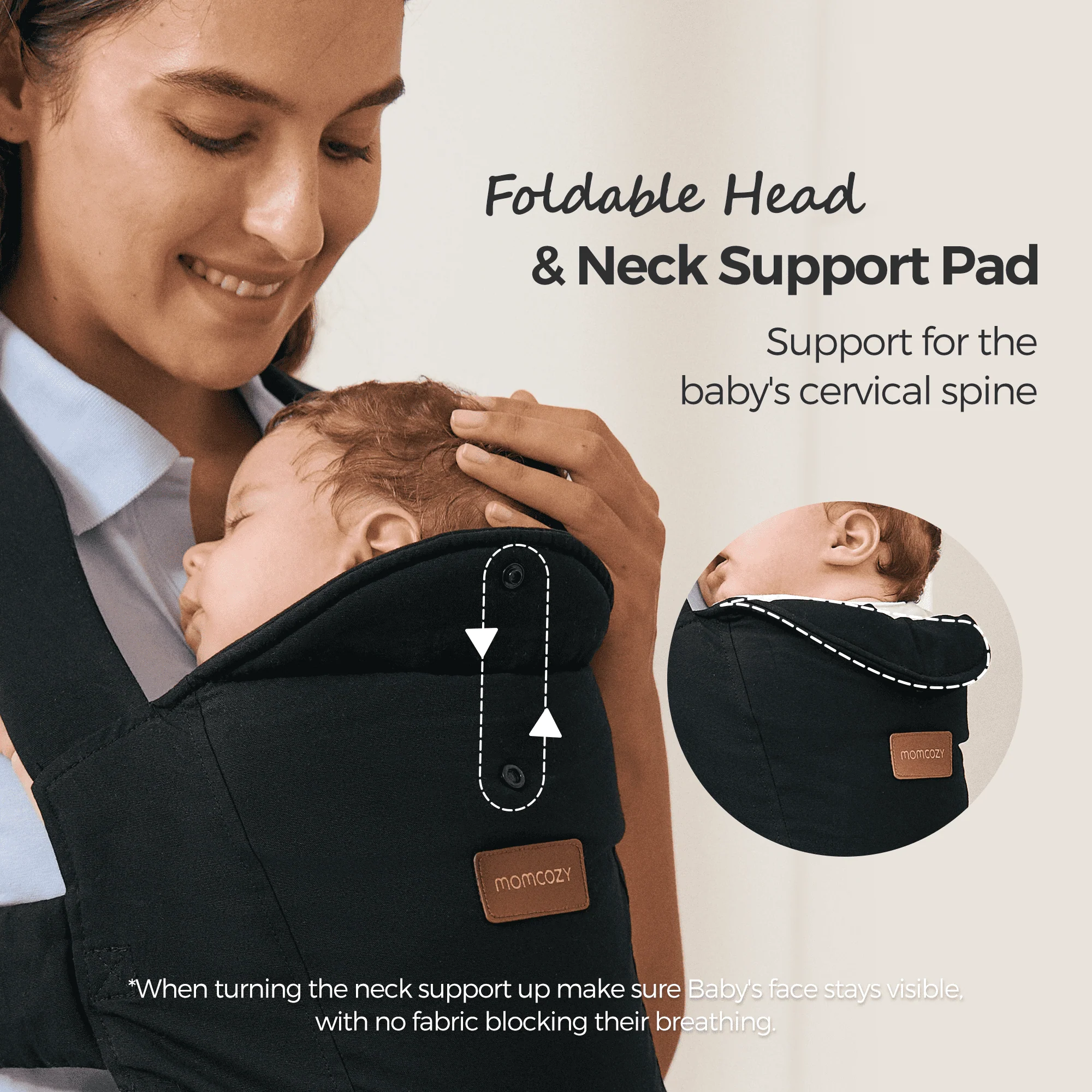 Porte-bébé nouveau-né Momcozy WeeSnug (0–3 mois) - Image 4