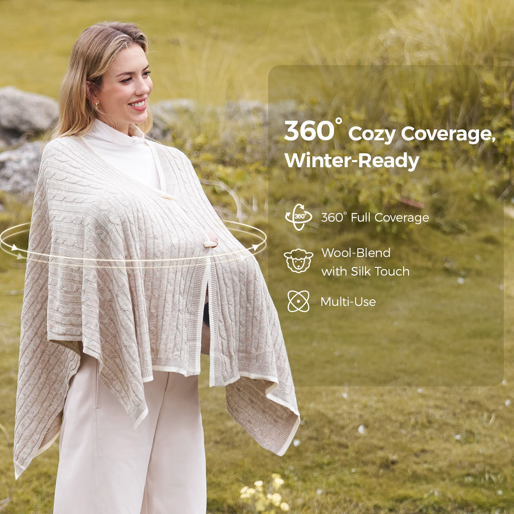 Couverture d’allaitement Momcozy en mélange de laine - Image 16
