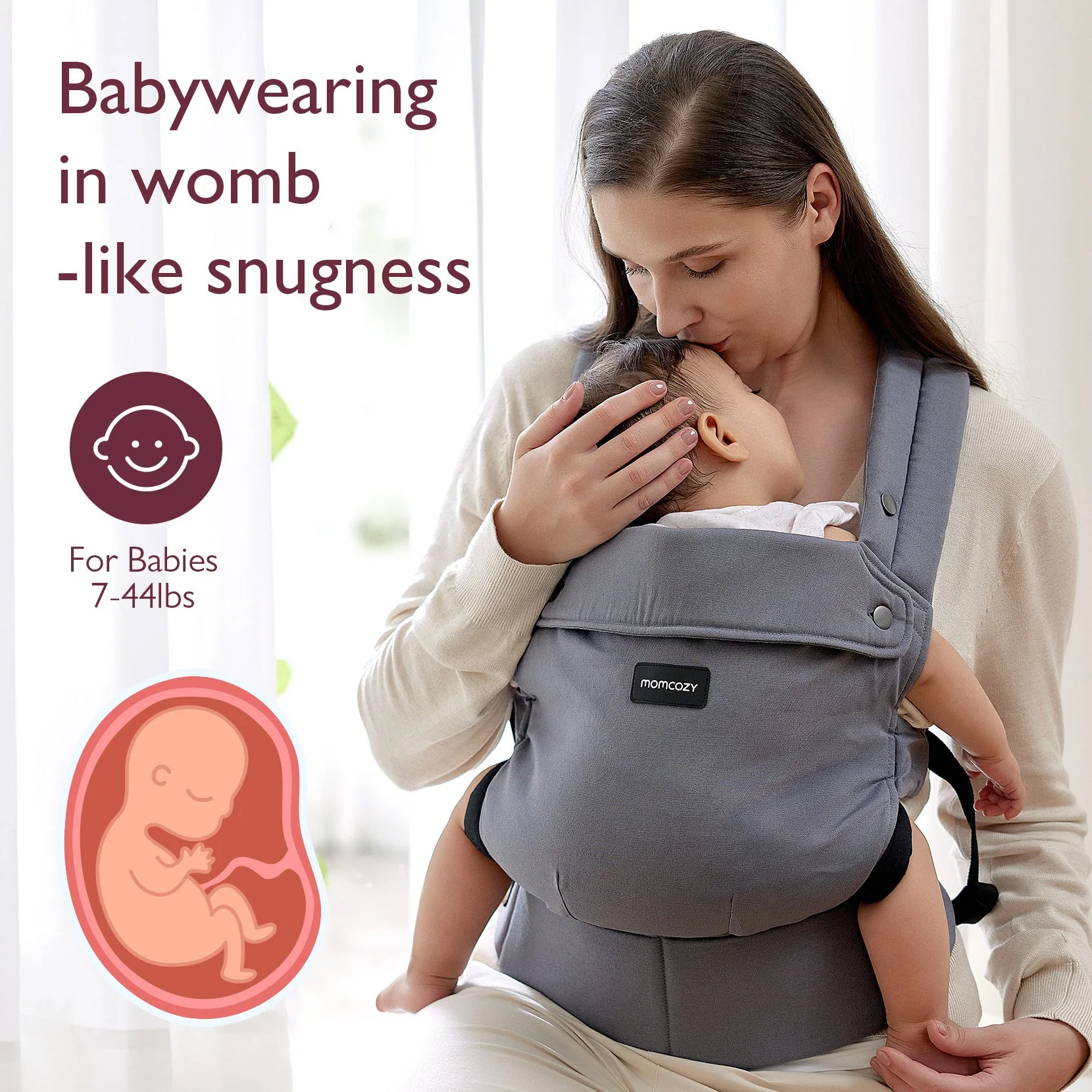 Porte-bébé Momcozy PureHug - Ergonomique, confortable & léger - Image 11