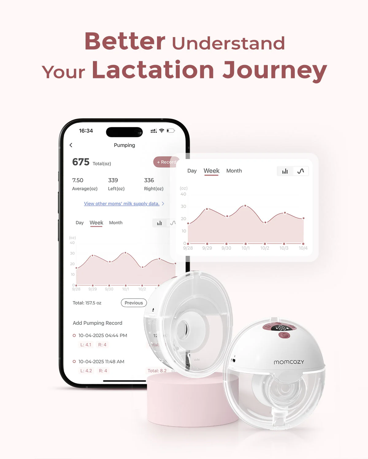 Pack nomade : tire-lait M5 Smart et porte-bébé PureHug - Image 4