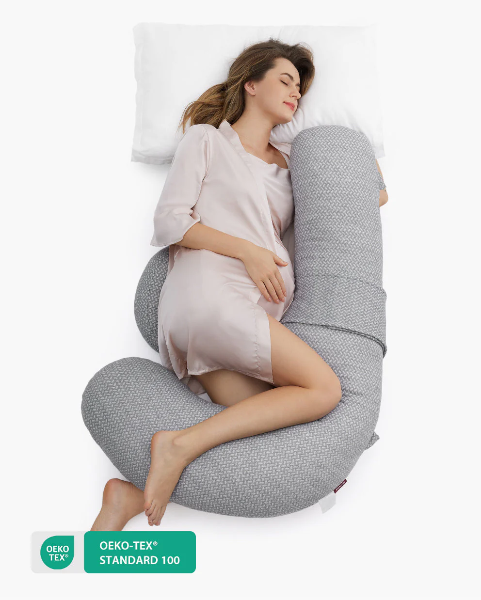 Original F Shaped Pregnancy Pillows with Adjustable Wedge Pillow (Oreiller de grossesse en forme de F réglable) - Image 11