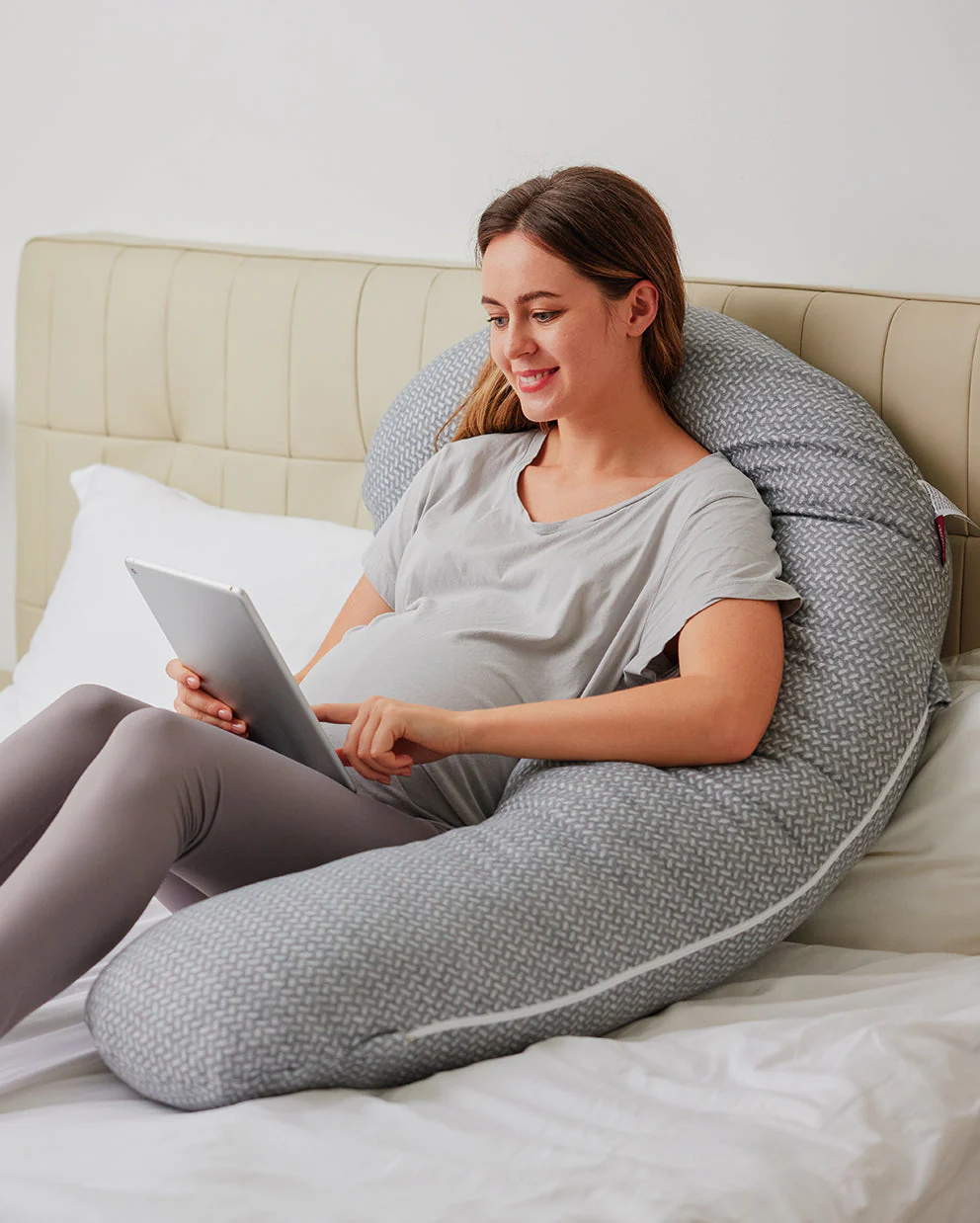 Original F Shaped Pregnancy Pillows with Adjustable Wedge Pillow (Oreiller de grossesse en forme de F réglable) - Image 15