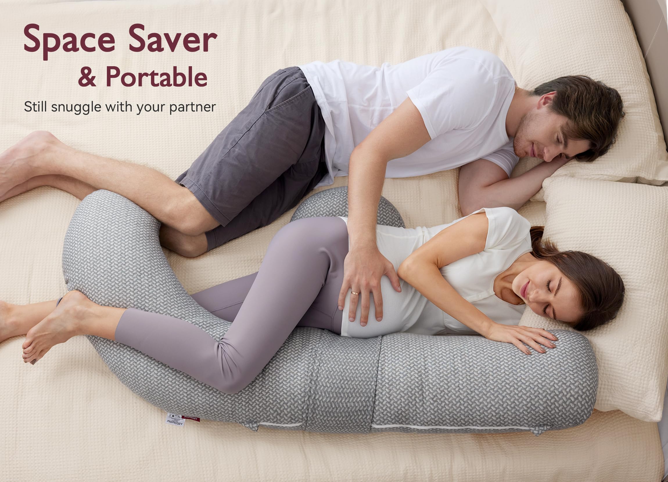 Original F Shaped Pregnancy Pillows with Adjustable Wedge Pillow (Oreiller de grossesse en forme de F réglable) - Image 18