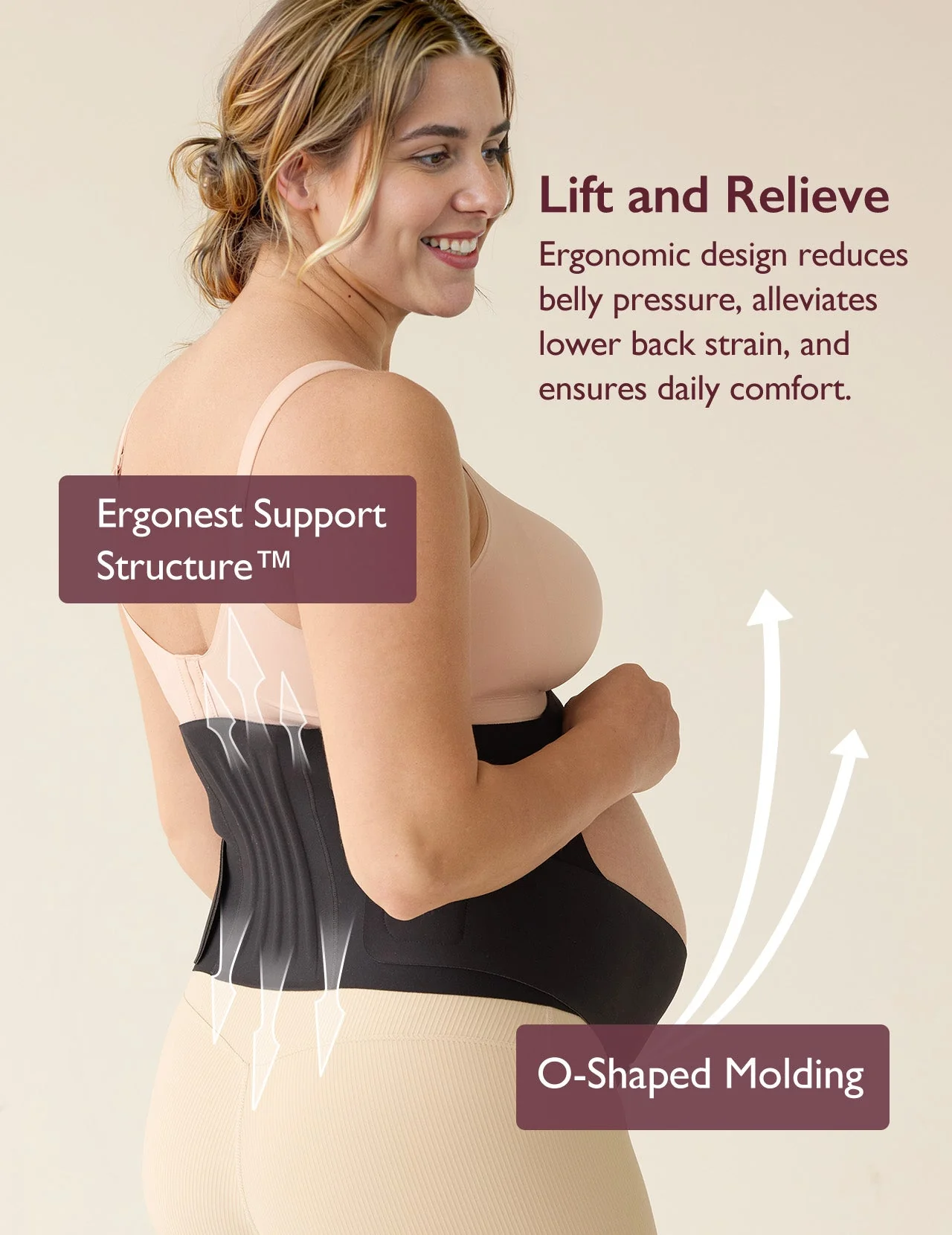 Ceinture de grossesse ergonomique pour soutien du ventre et du dos Momcozy - Image 8