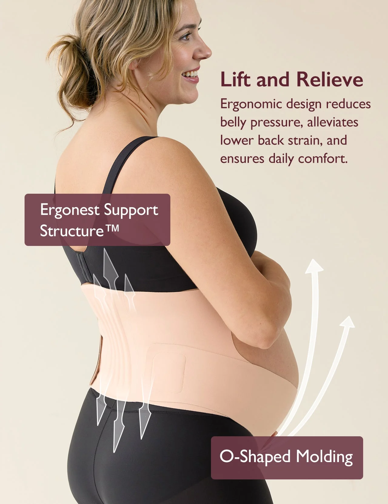 Ceinture de grossesse ergonomique pour soutien du ventre et du dos Momcozy - Image 5