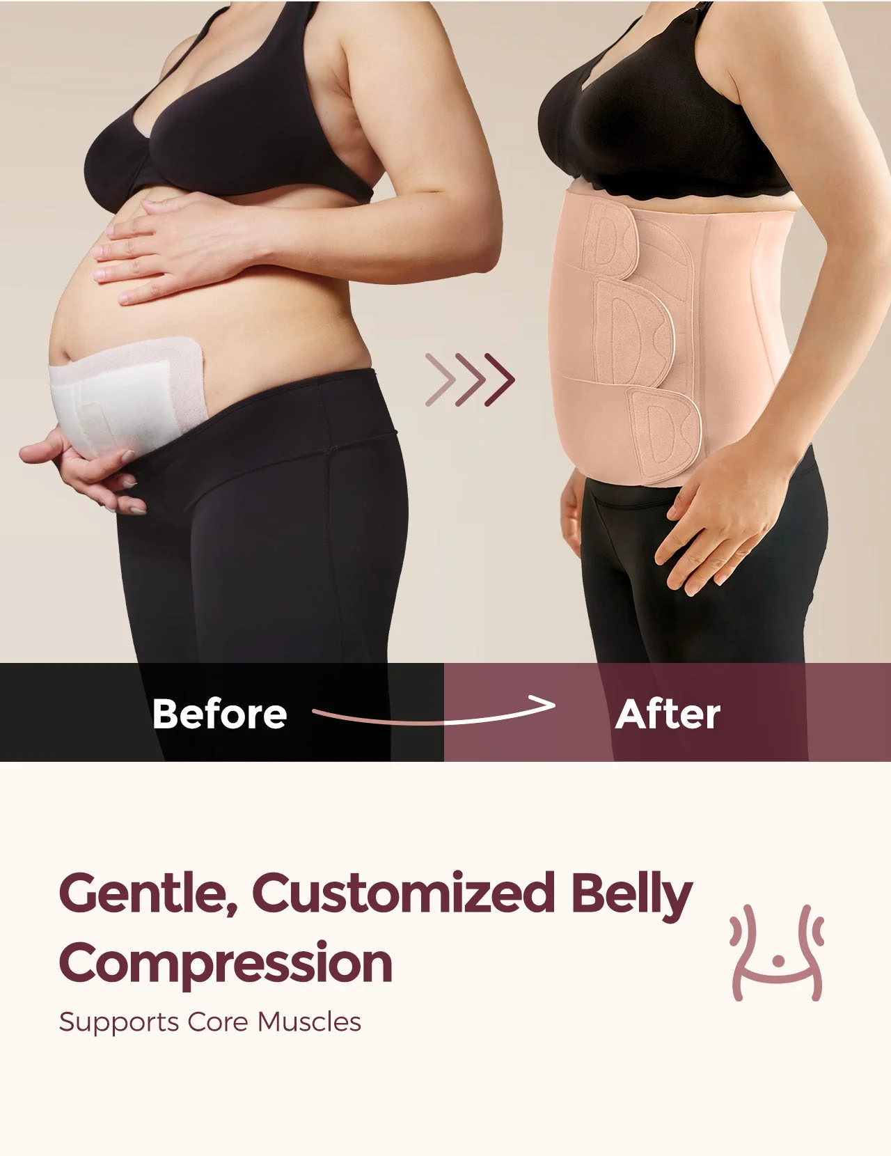 Pack Confort Grossesse : Ceinture de maintien Ergonest et soutien-gorge d’allaitement ultra doux sans coutures YN21 - Image 9