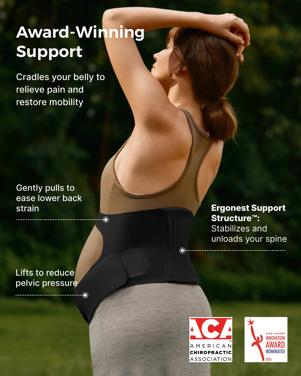 Pack Confort Grossesse : Ceinture de maintien Ergonest et soutien-gorge d’allaitement ultra doux sans coutures YN21 - Image 16