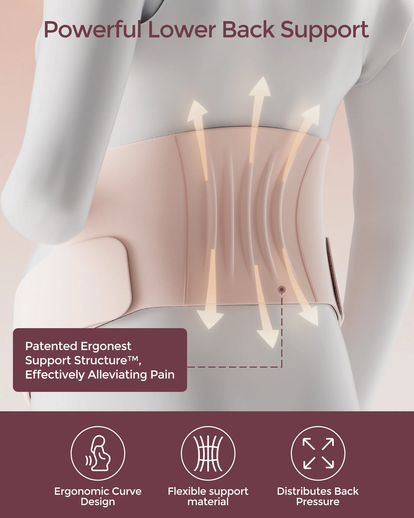 Pack Confort Grossesse : Ceinture de maintien Ergonest et coussin de corps câlin - Image 3