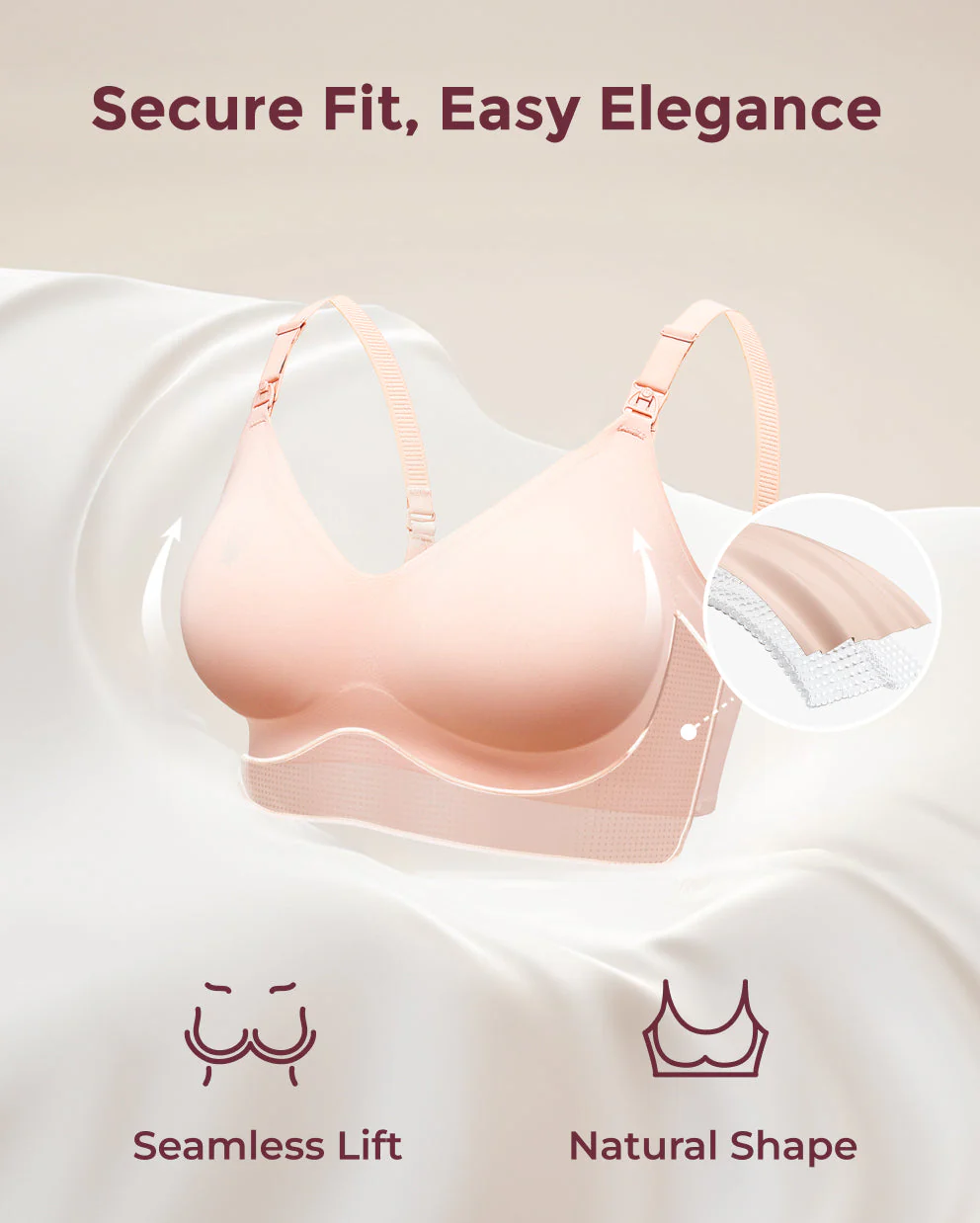 Lot de soutiens-gorge YN21 & YN08 – Ultra doux, sans coutures, basique pour pompage - Image 4