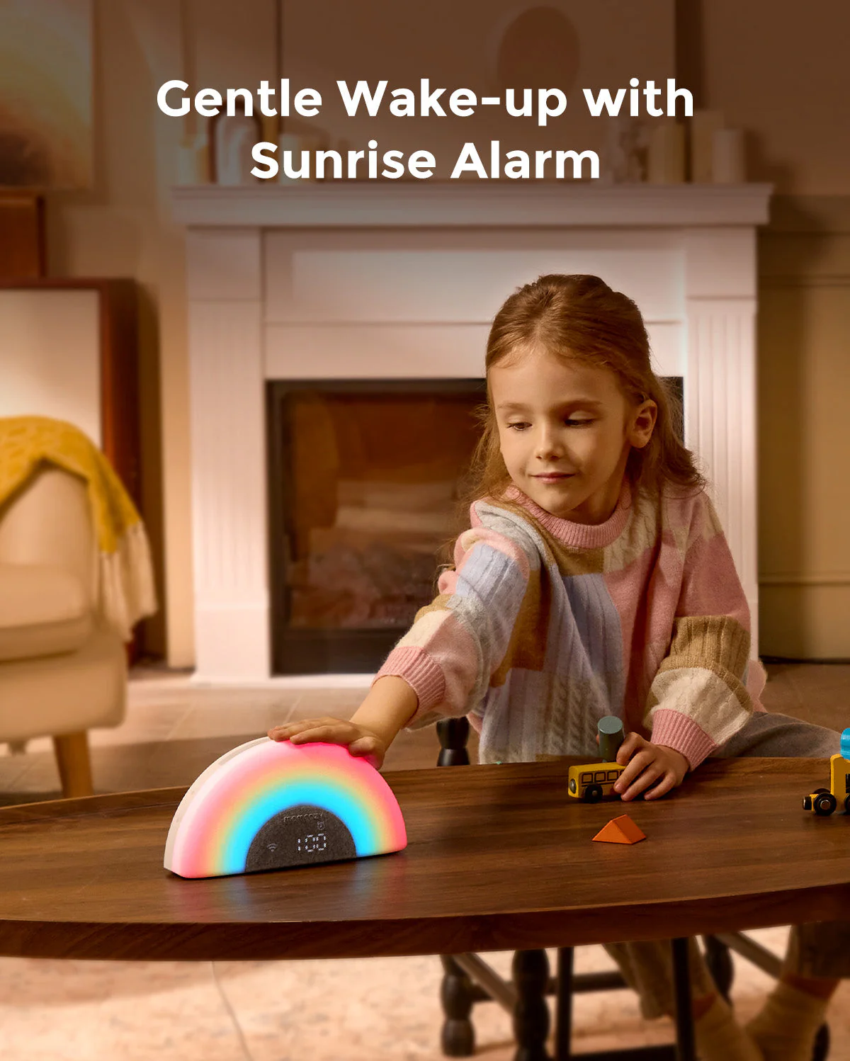 DreamSync™ Machine à sons portable Momcozy pour bébé – Bruit blanc, berceuses & lumière arc-en-ciel avec contrôle App - Image 9