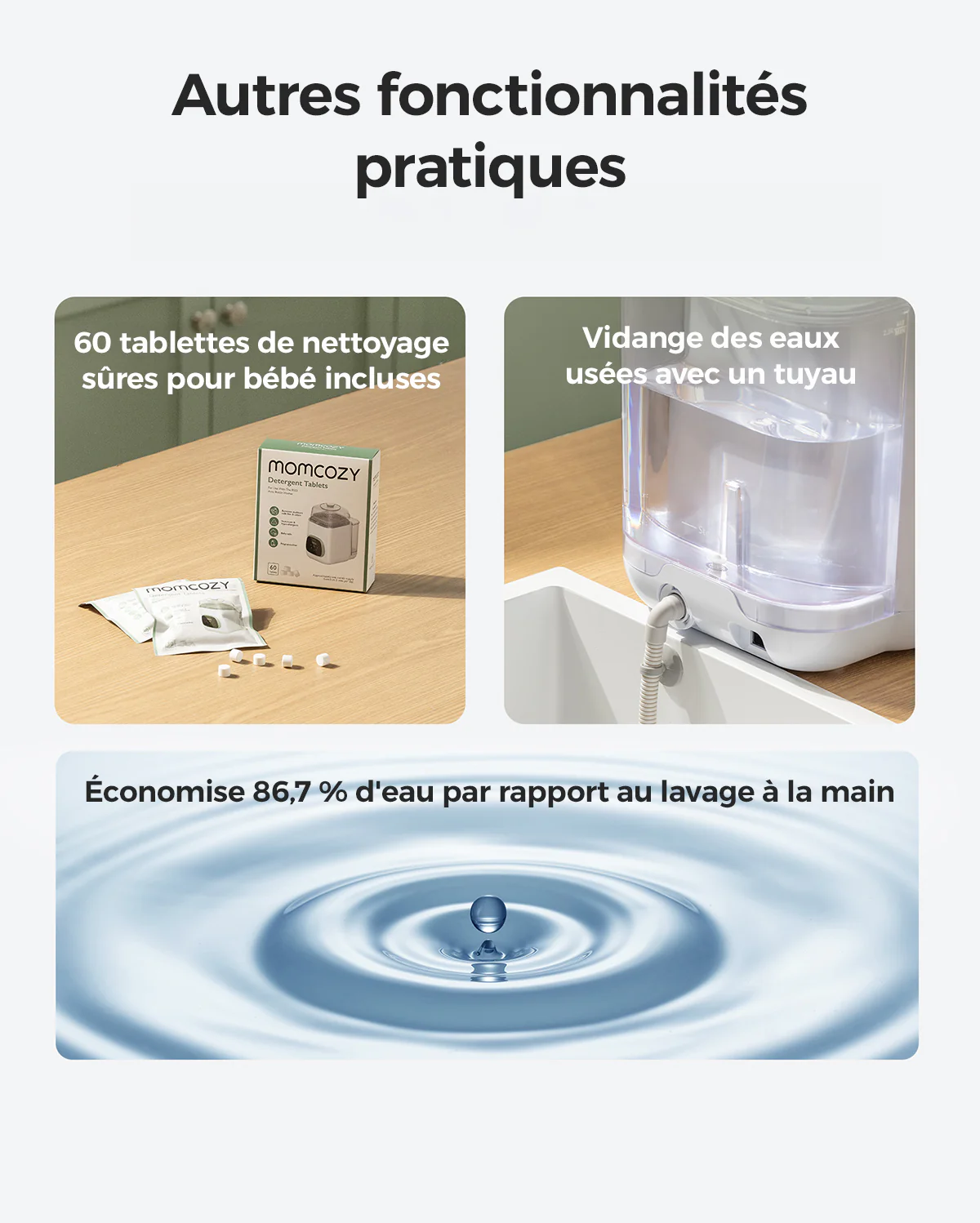 Pack nettoyage gain de temps : KleanPal Pro Lave-biberon + 120 comprimés nettoyants - Image 10