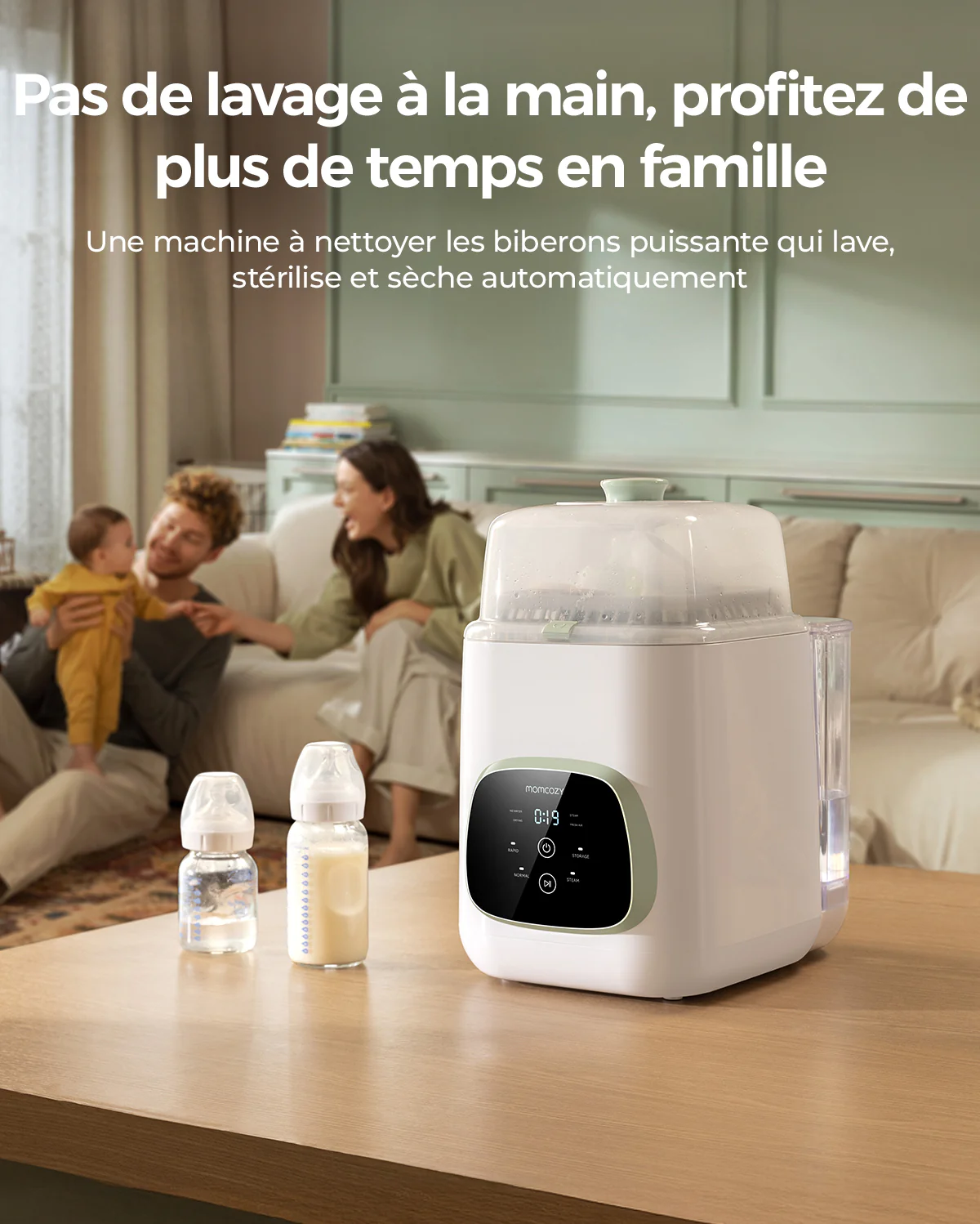 Pack nettoyage gain de temps : KleanPal Pro Lave-biberon + 120 comprimés nettoyants - Image 3