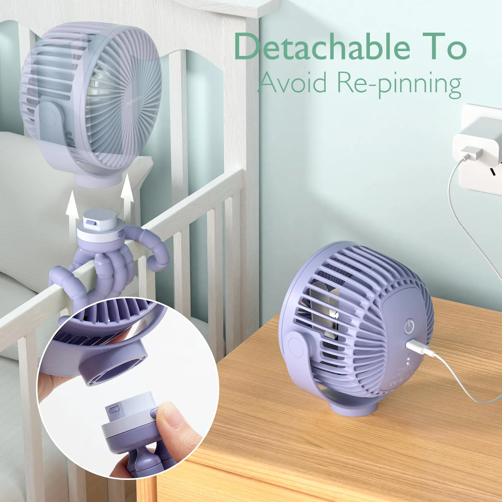 Ventilateur de poche USB rechargeable pour le voyage - Image 19